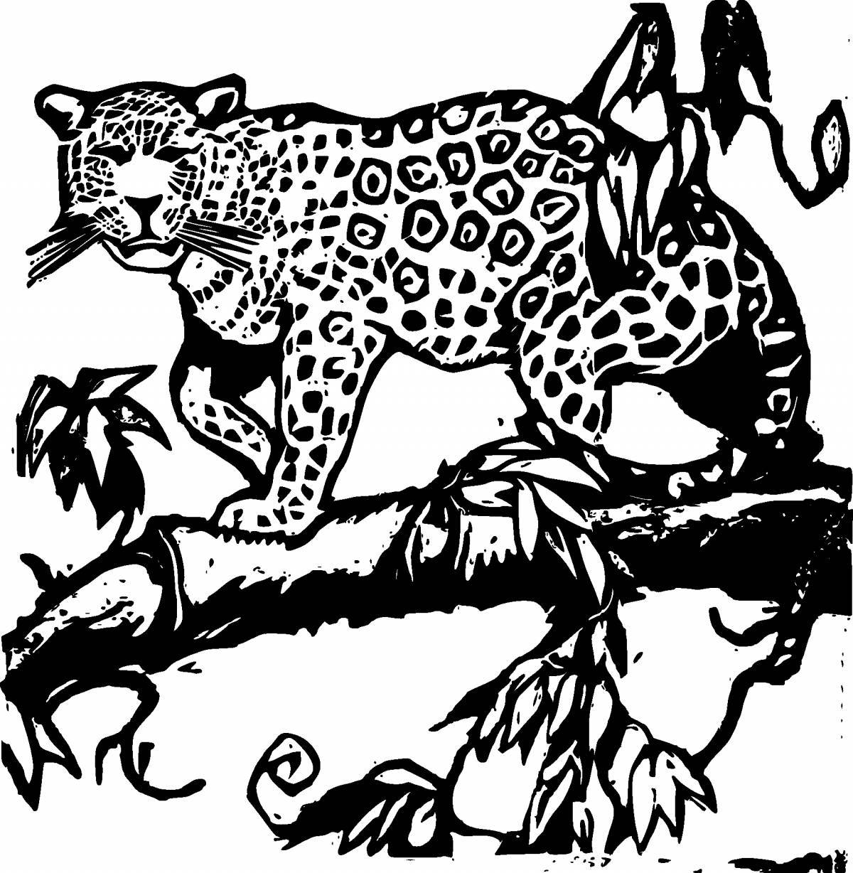 Раскраска славного ягуара
