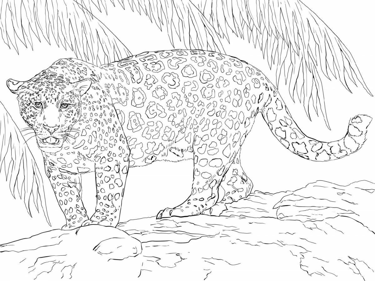Coloring page glorious jaguar