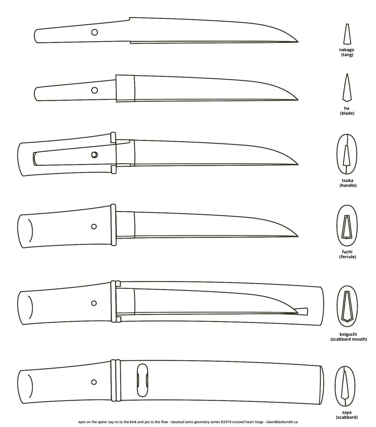 Colorful tanto coloring page