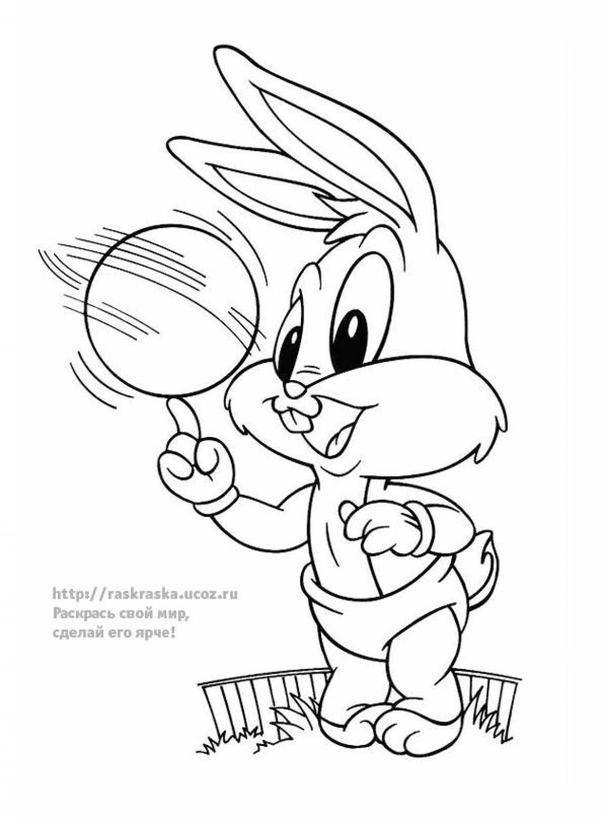 Cute bunny coloring game