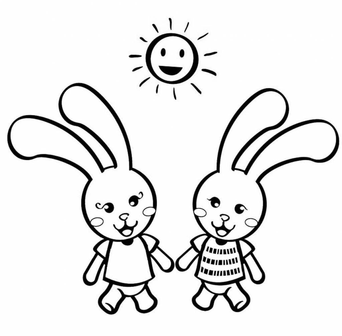 Bright coloring game with bunny
