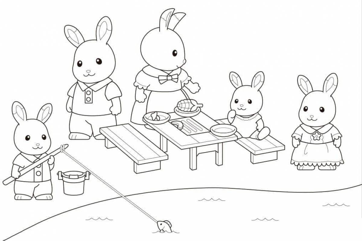 Восхитительная игра-раскраска с кроликом