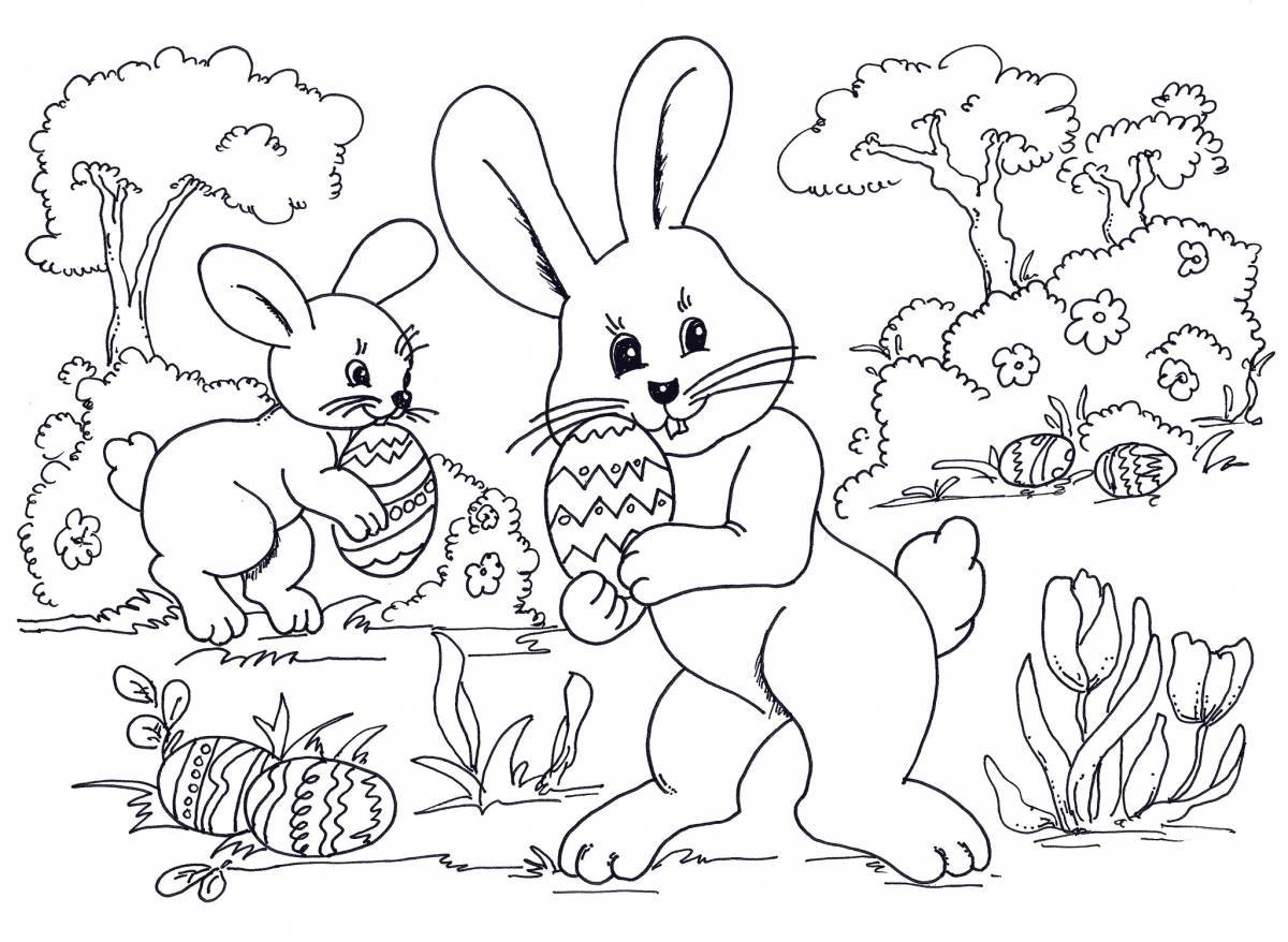 Живая игра-раскраска с кроликом