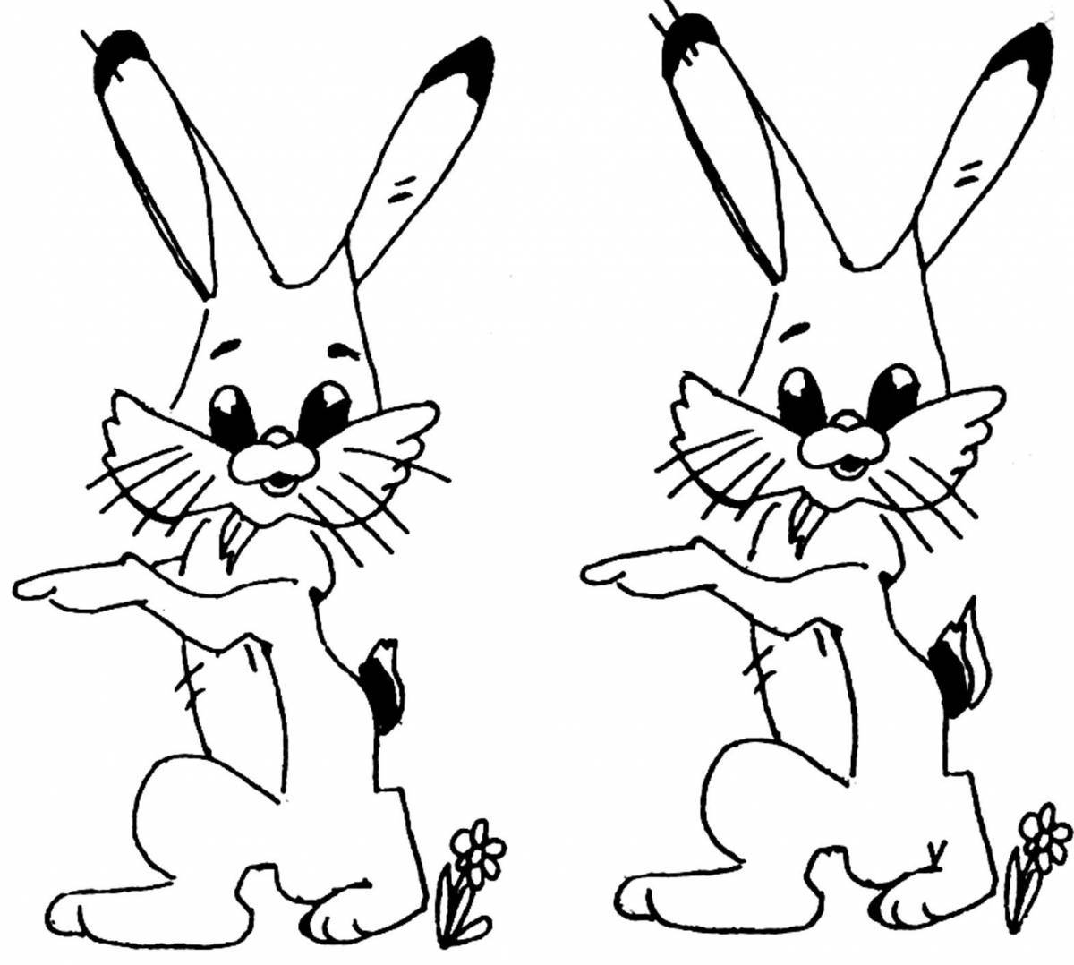 Magic rabbit coloring book