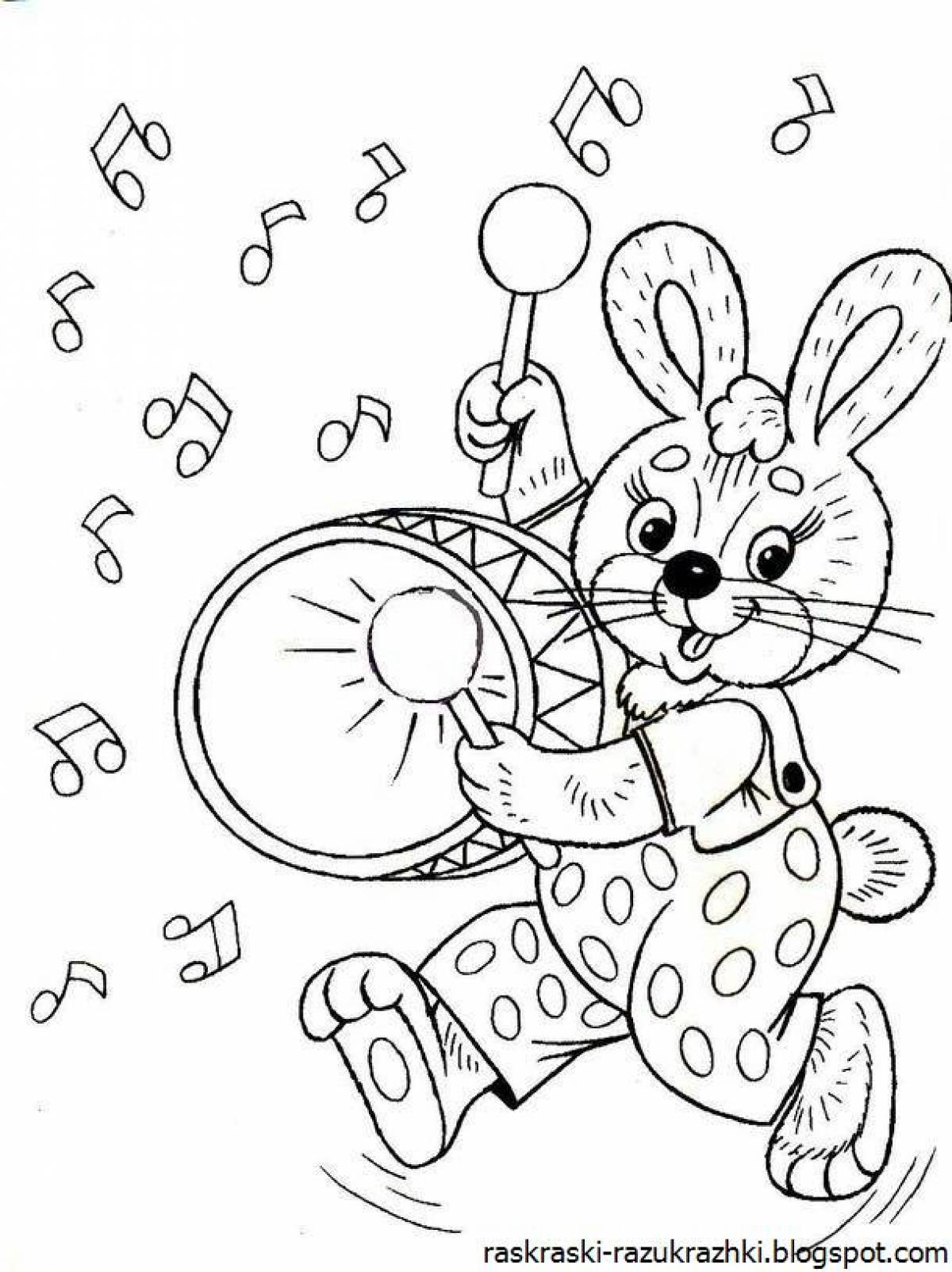 Playable rabbit coloring game