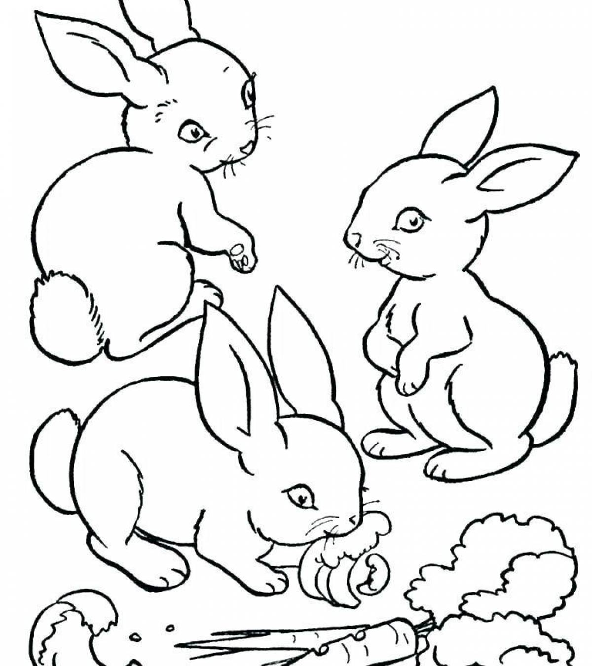 Потрясающая игра-раскраска с кроликом