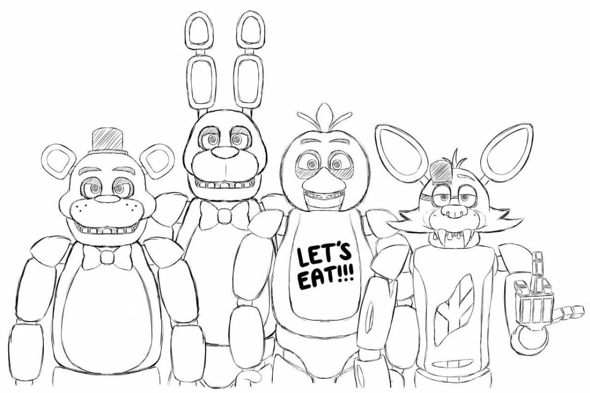 Animated fnaf 2 coloring book
