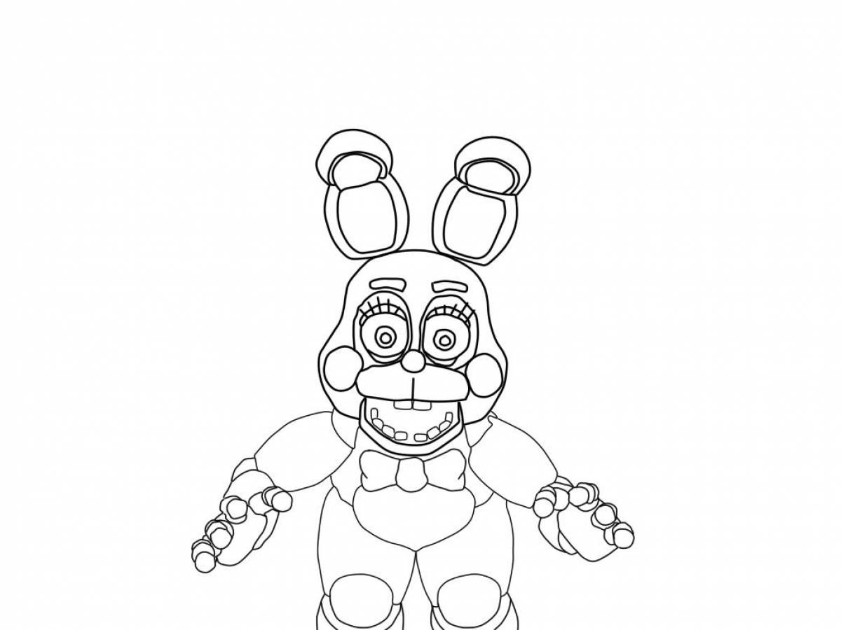 Outstanding fnaf 2 coloring page
