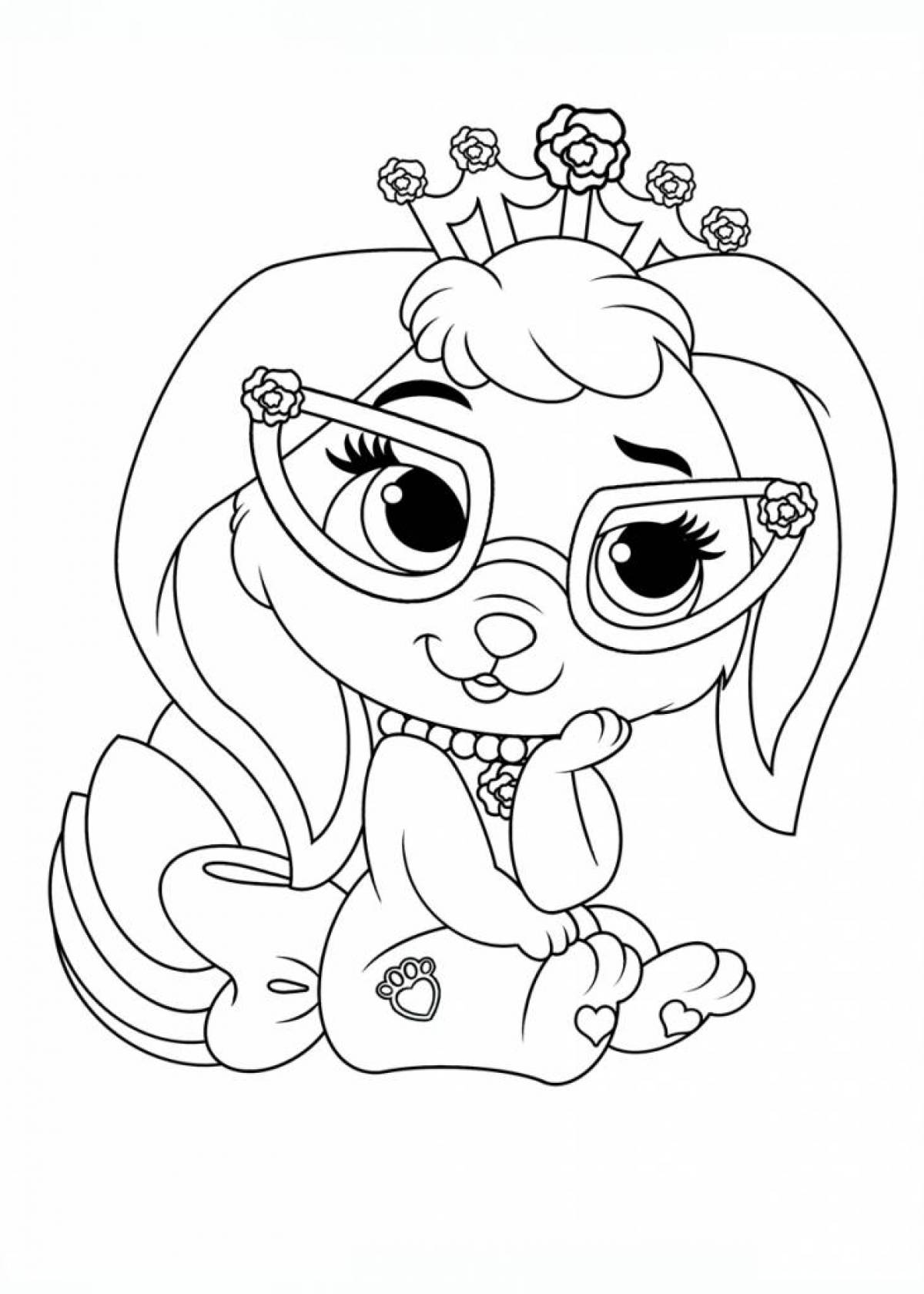 Dazzling VIP Pets Coloring Page