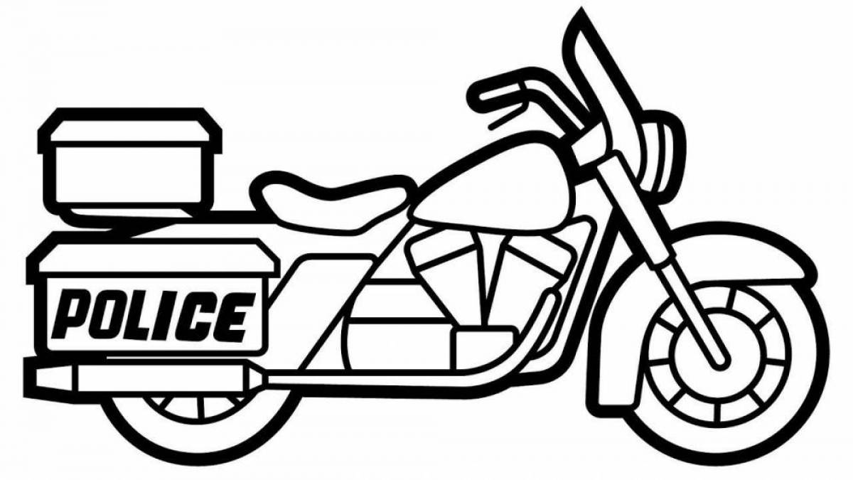 Incredible motorcycle coloring book for kids