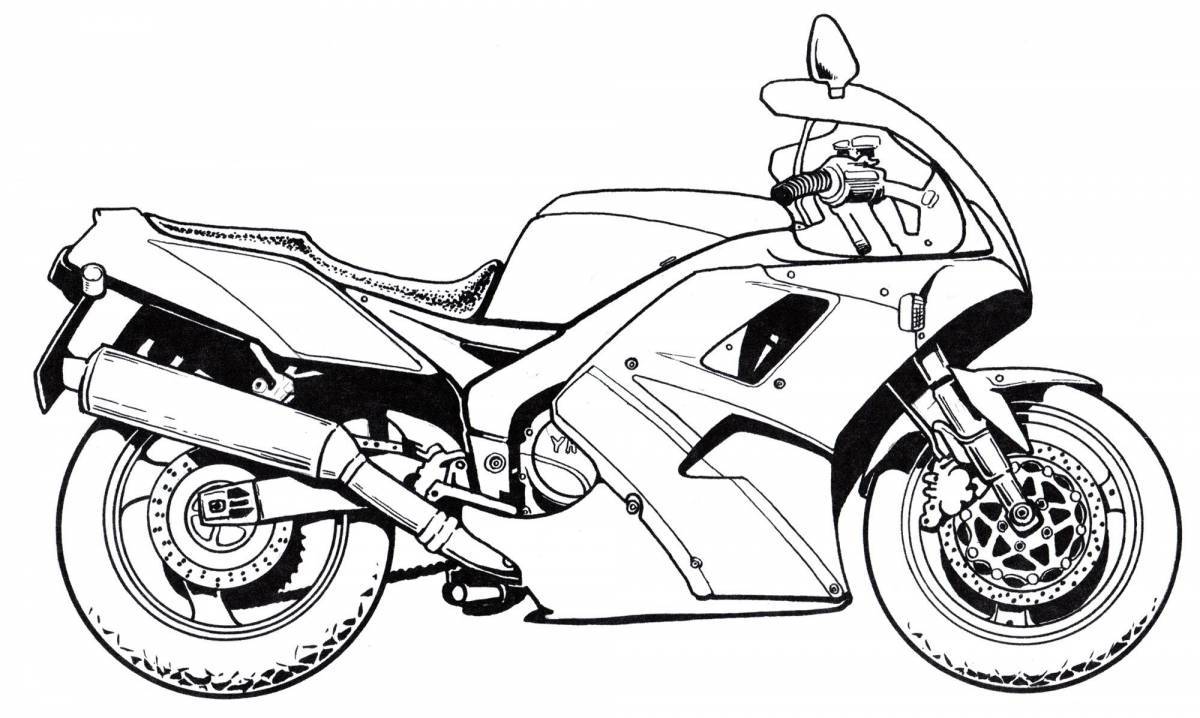Fantastic motorcycle coloring book for kids