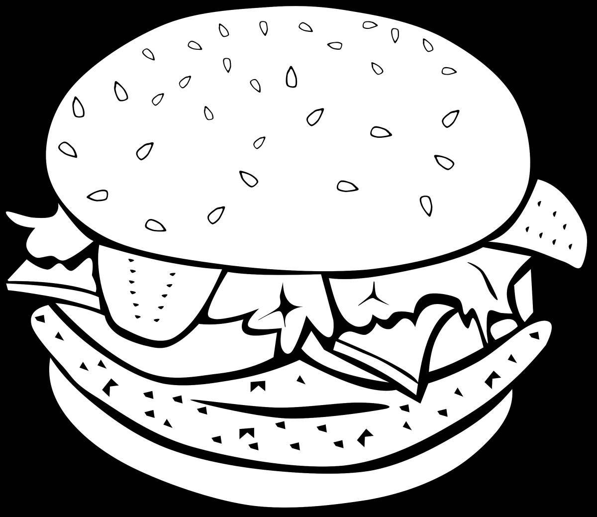 Распечатка гамбургера
