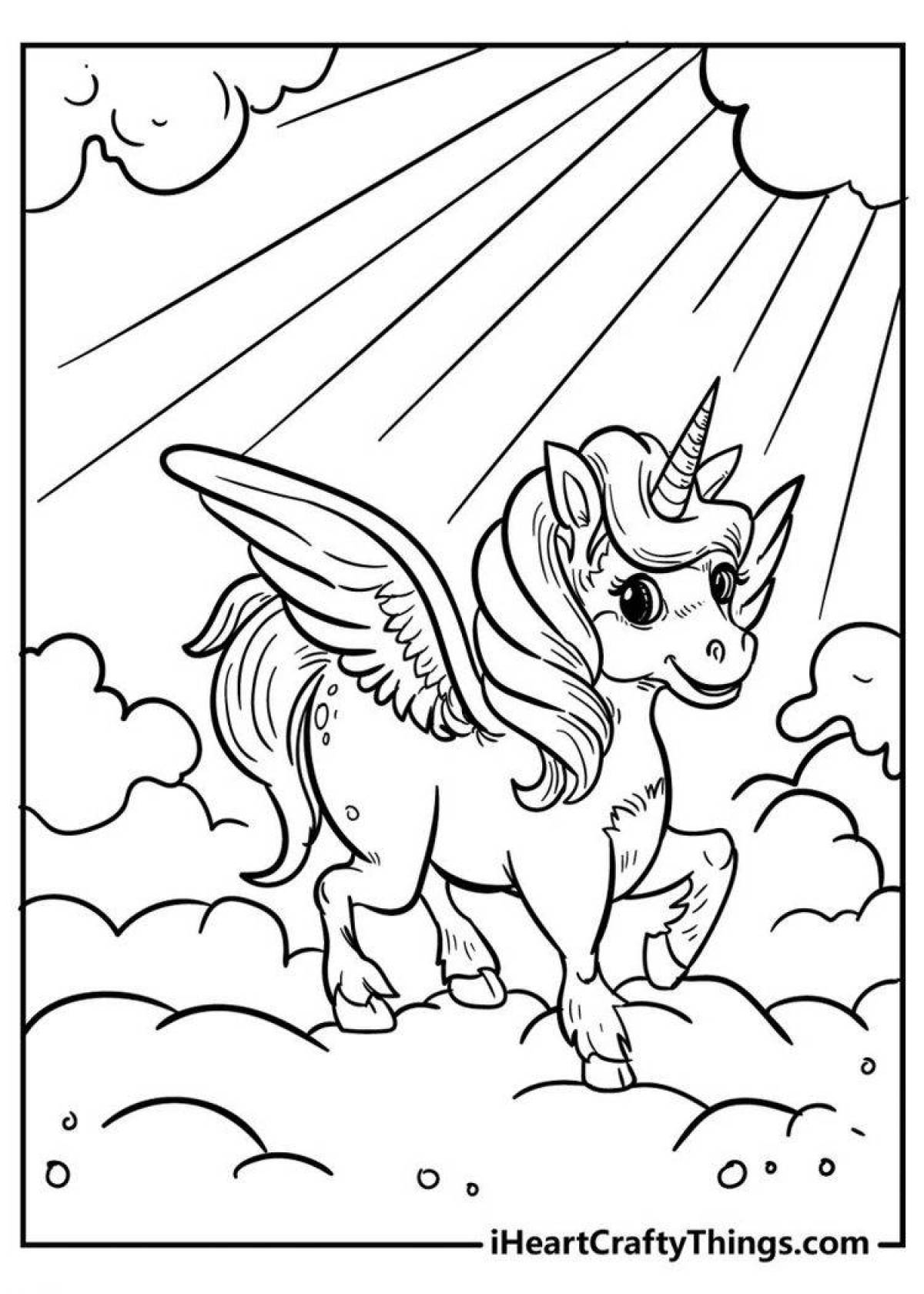 Fabulous unicorn coloring book for kids 3-4 years old