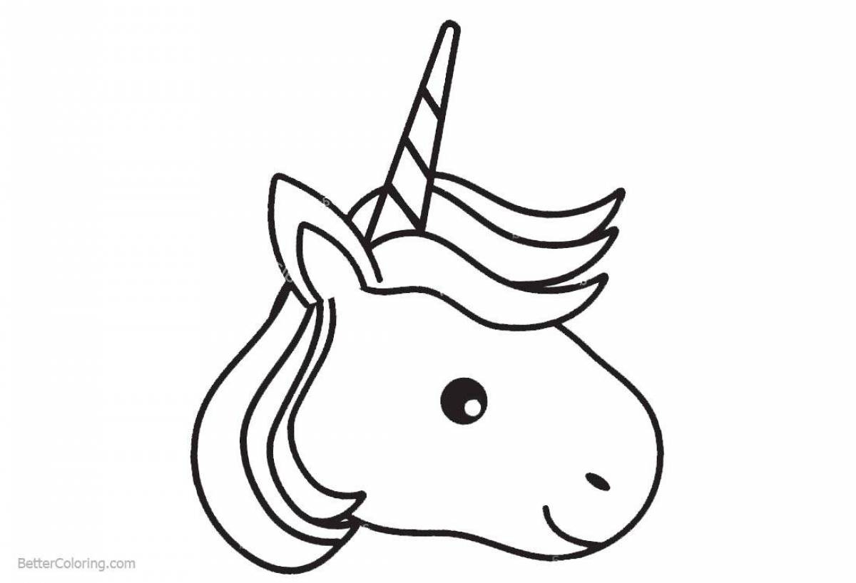 A fascinating unicorn coloring book for children 3-4 years old