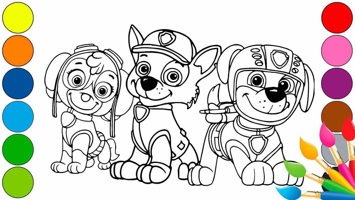 Playful paw patrol coloring book for girls