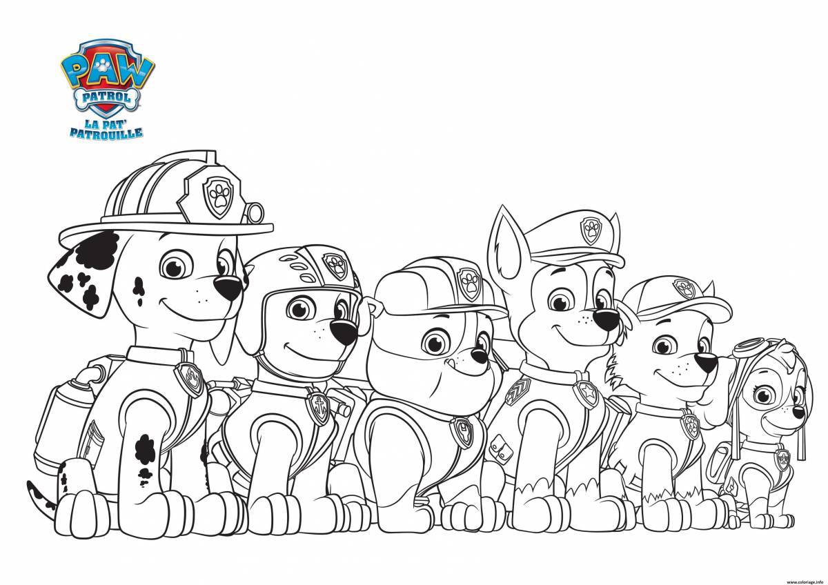 Puppy Patrol coloring pages for girls