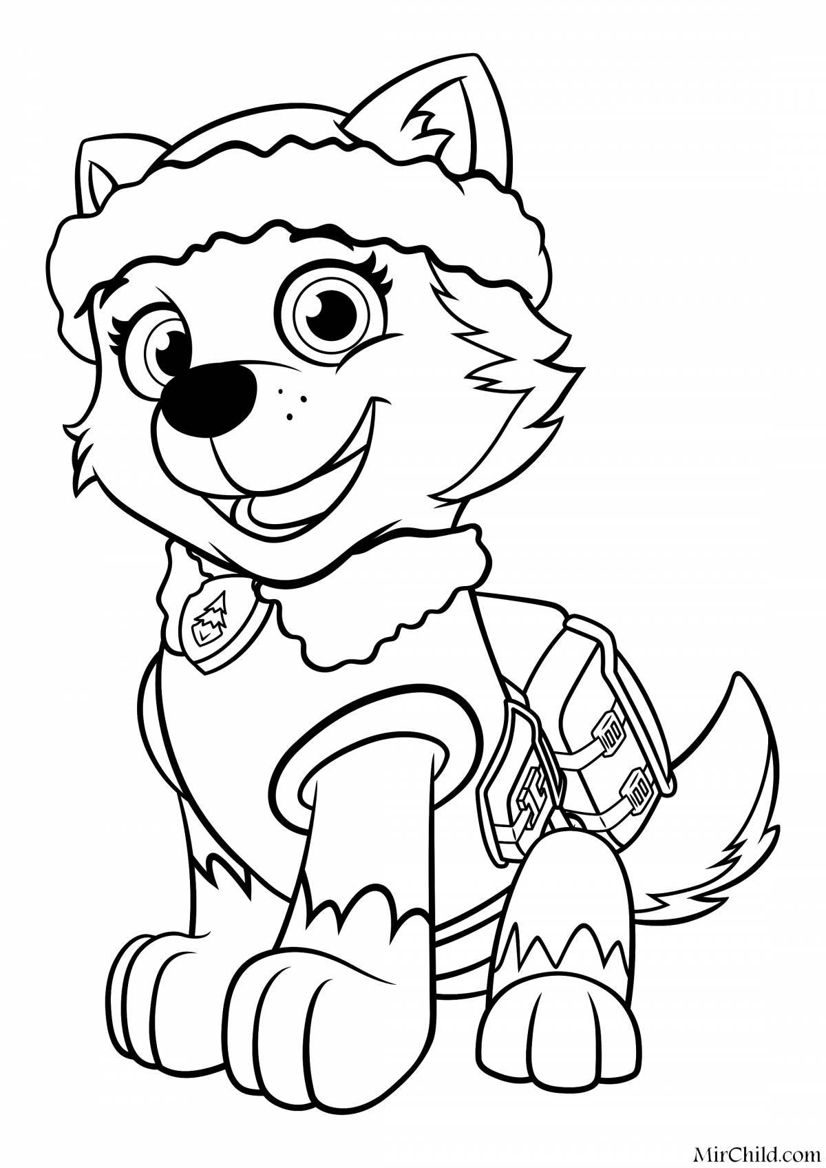 Amazing Paw Patrol coloring book for girls