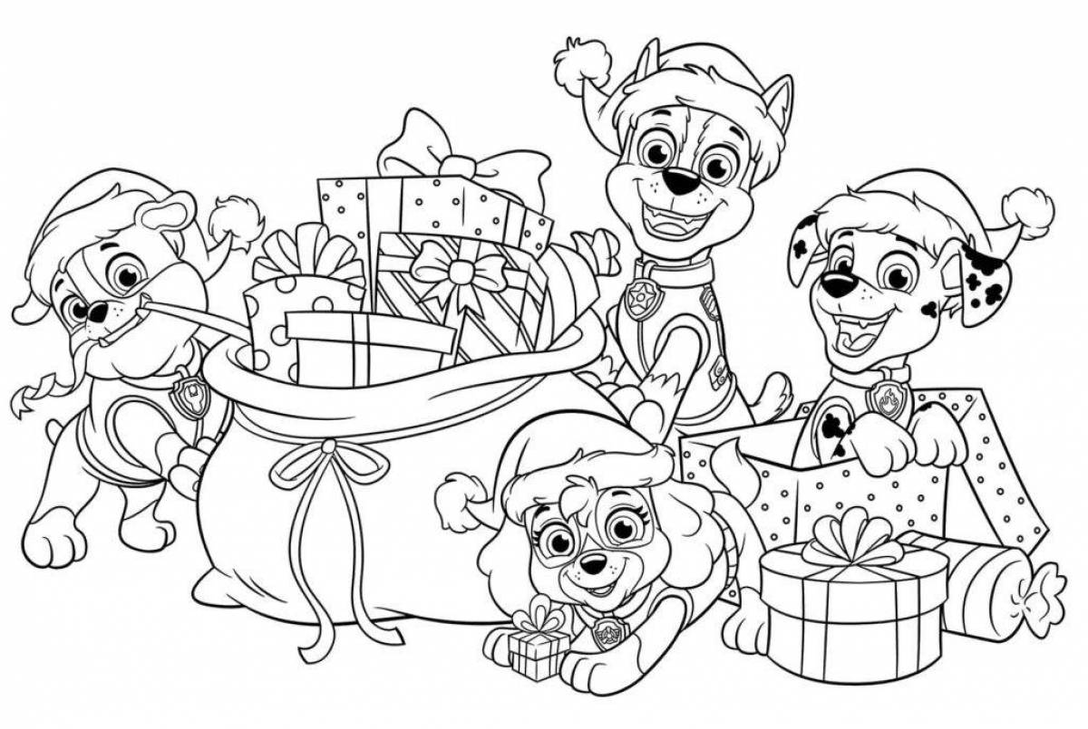 Amazing coloring page paw patrol for girls
