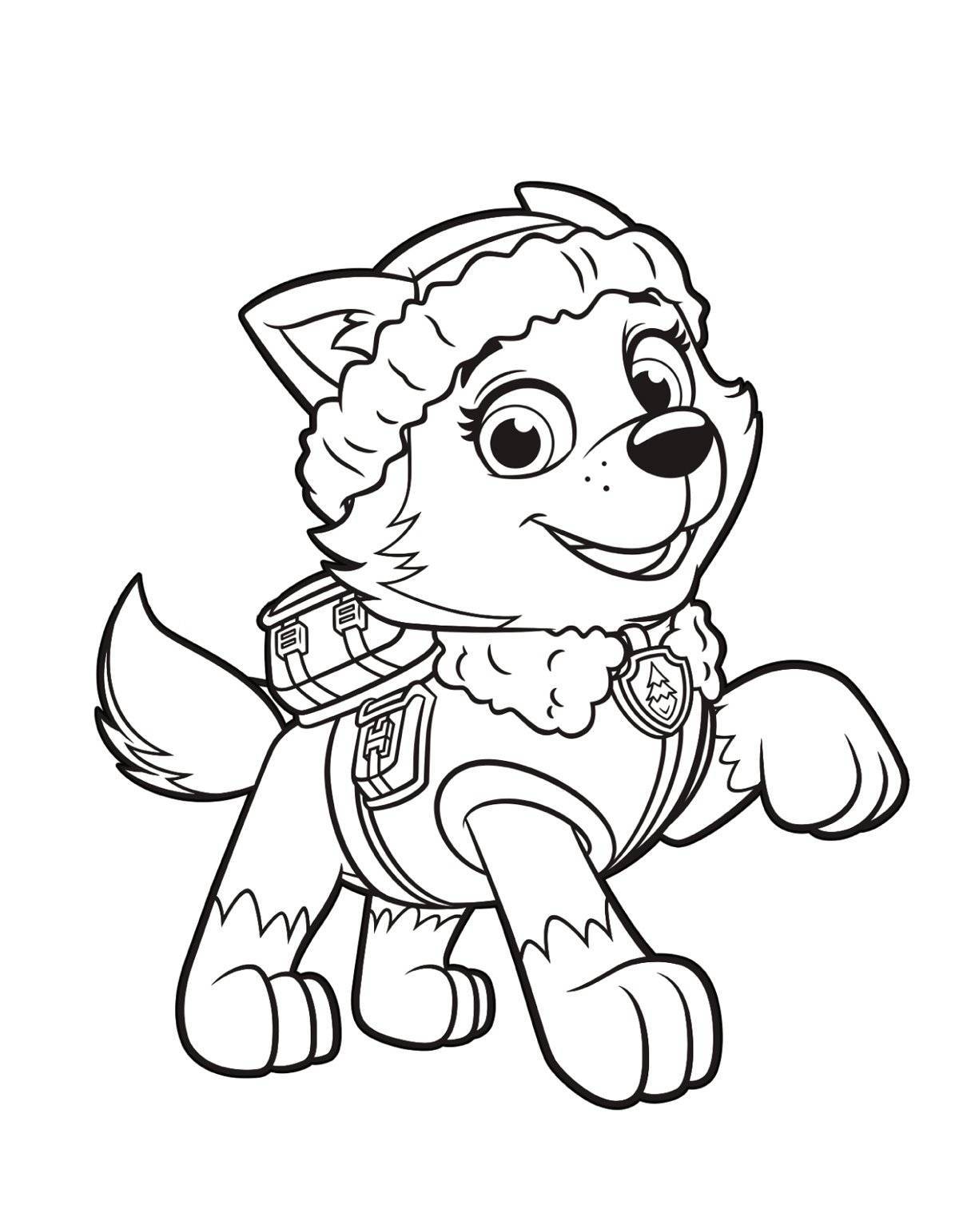 Inspirational Paw Patrol Coloring Page for Girls