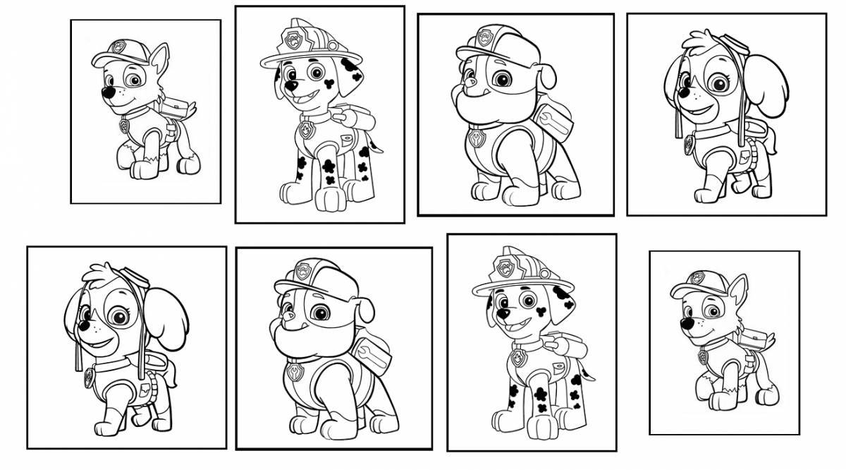 Unique paw patrol coloring page for girls