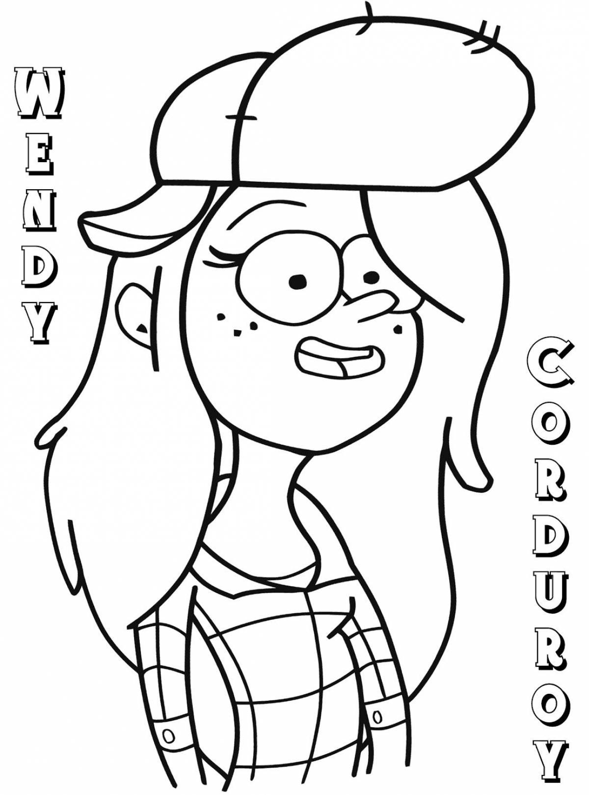 Wendy's adorable coloring page