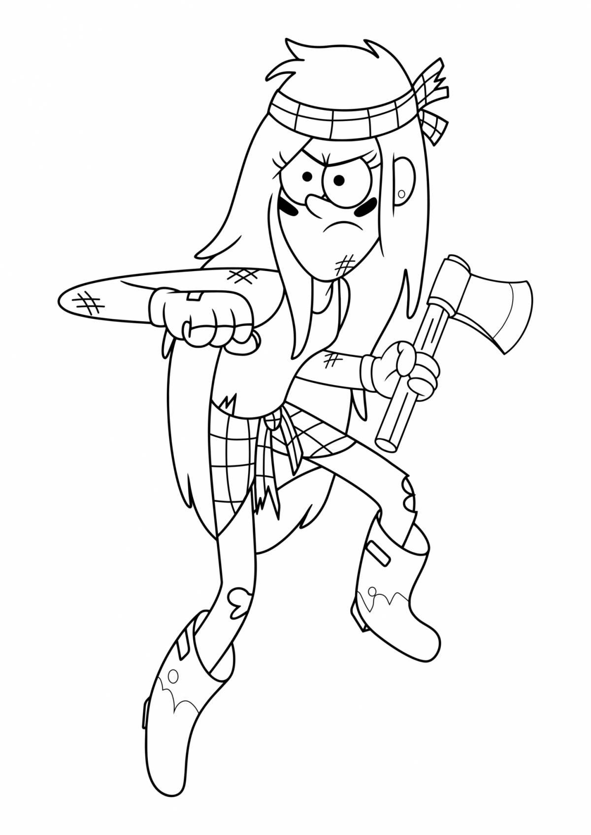 Color-wild wendy coloring page