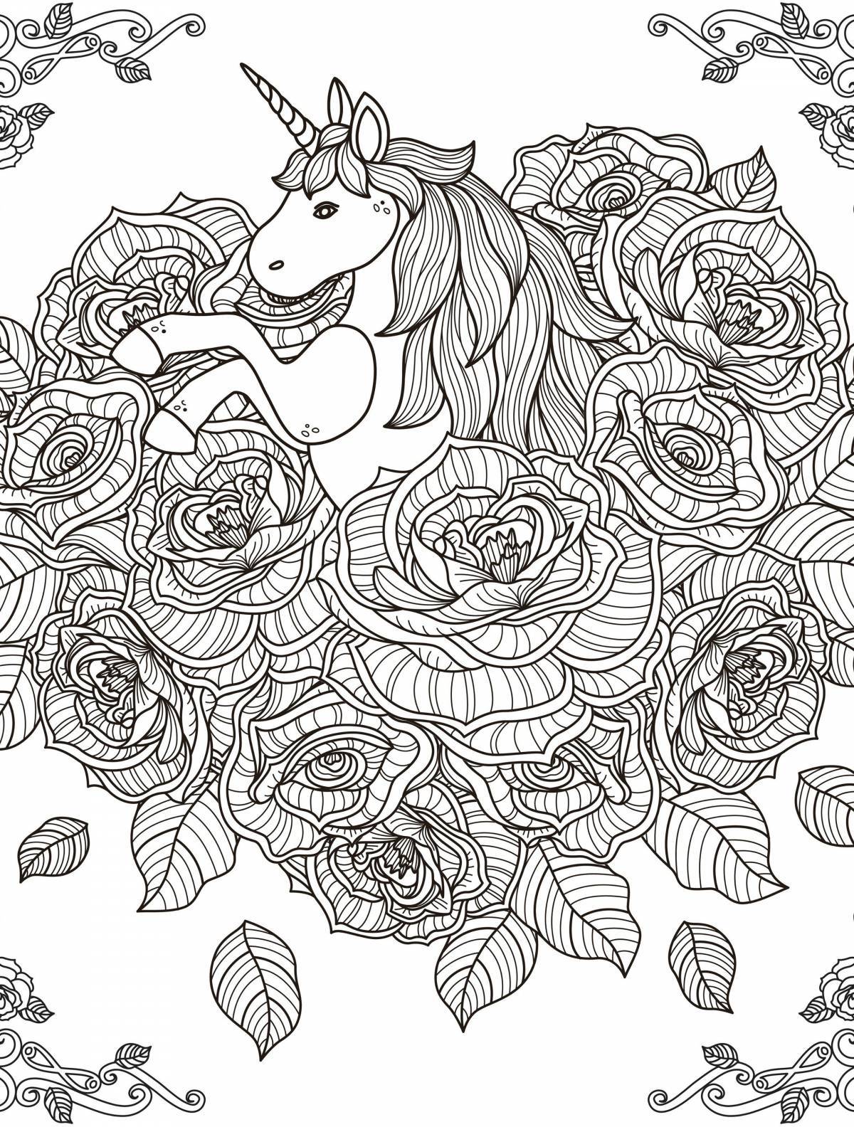 Radiant coloring page painted
