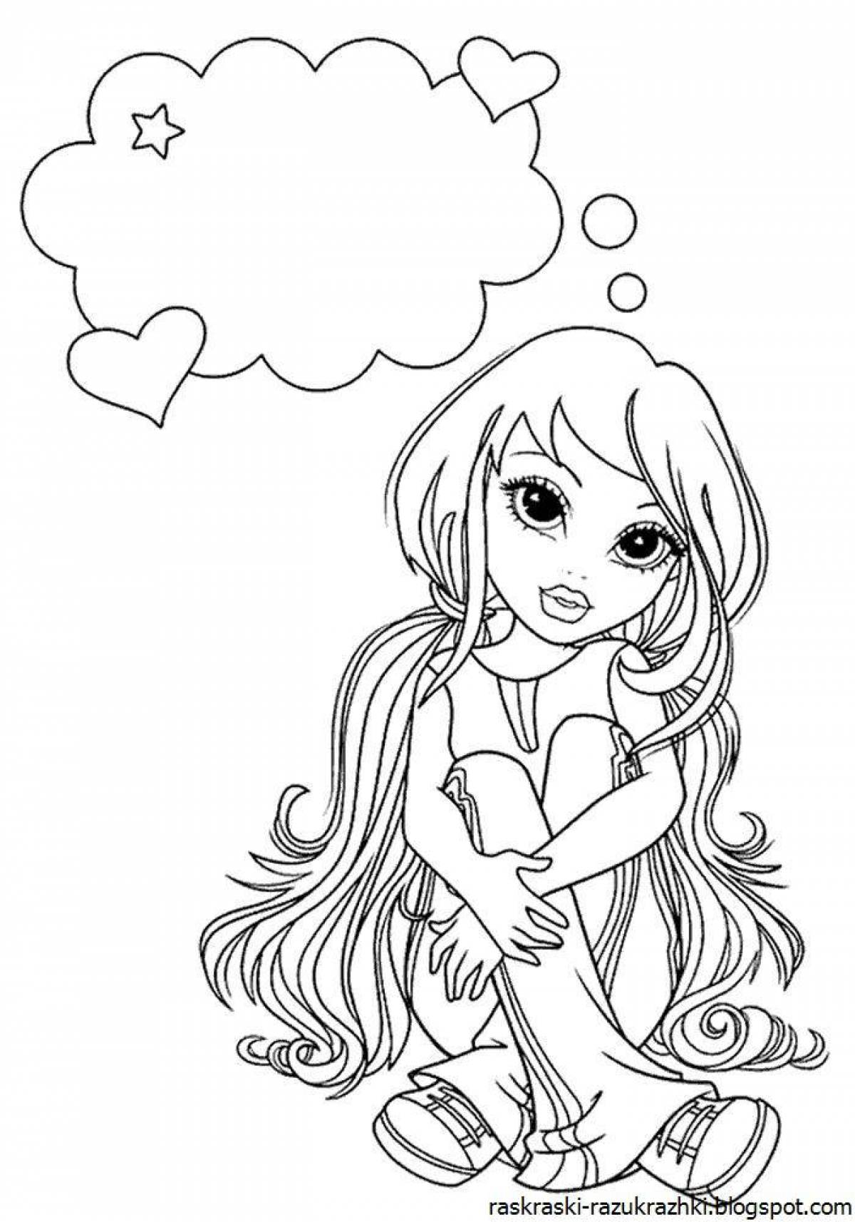 Live coloring drawn page