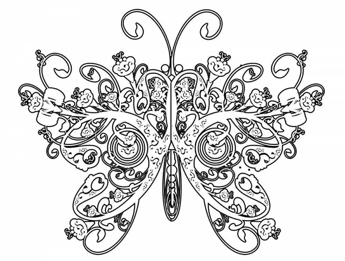 Delicate coloring drawn page