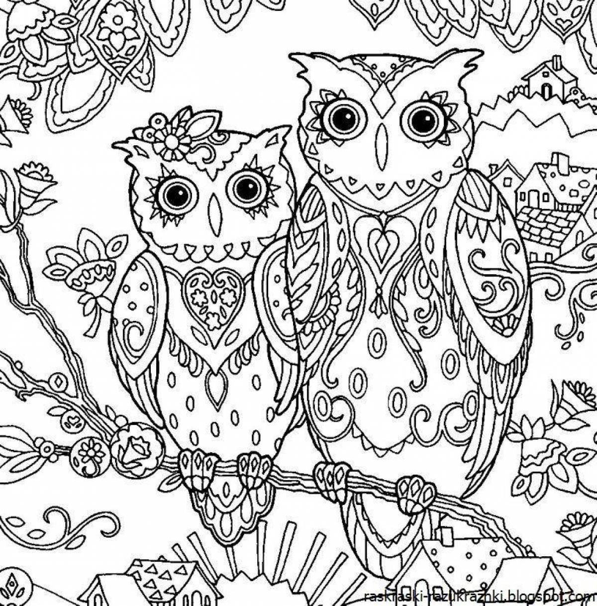 Soft coloring page painted