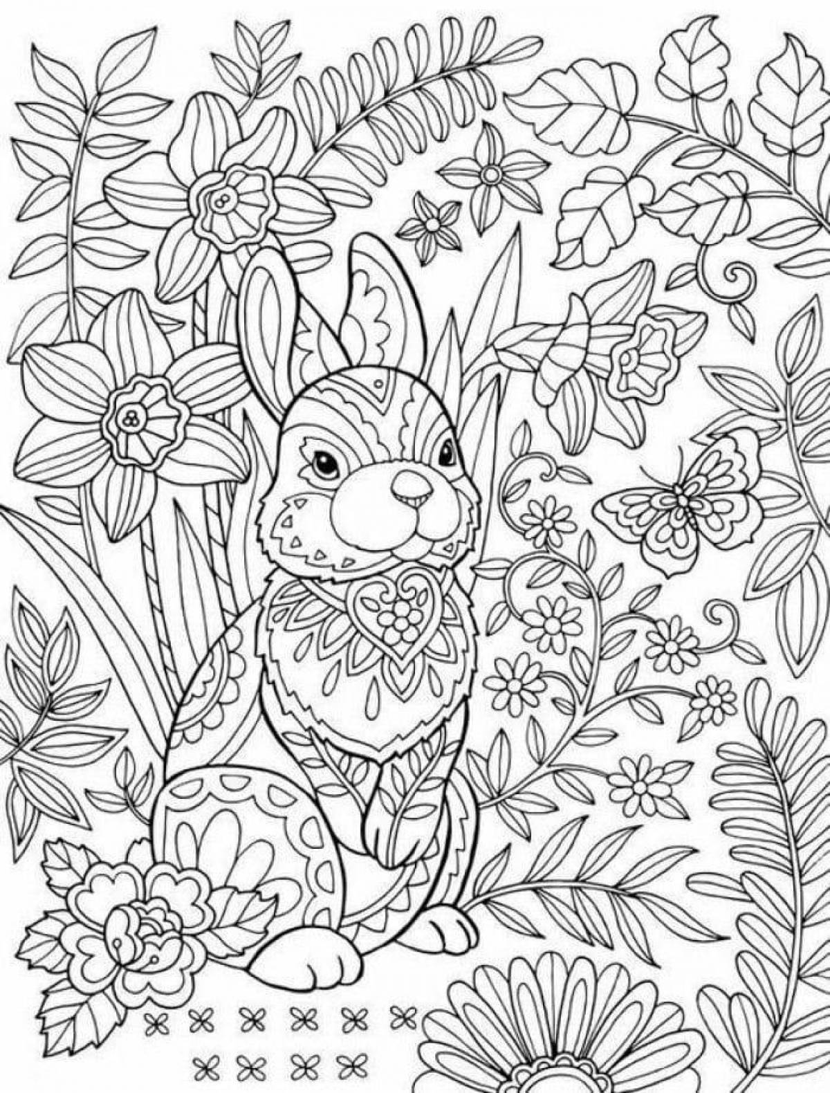 Bold coloring drawn page