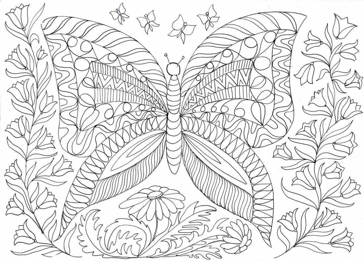 Rich coloring page is colored