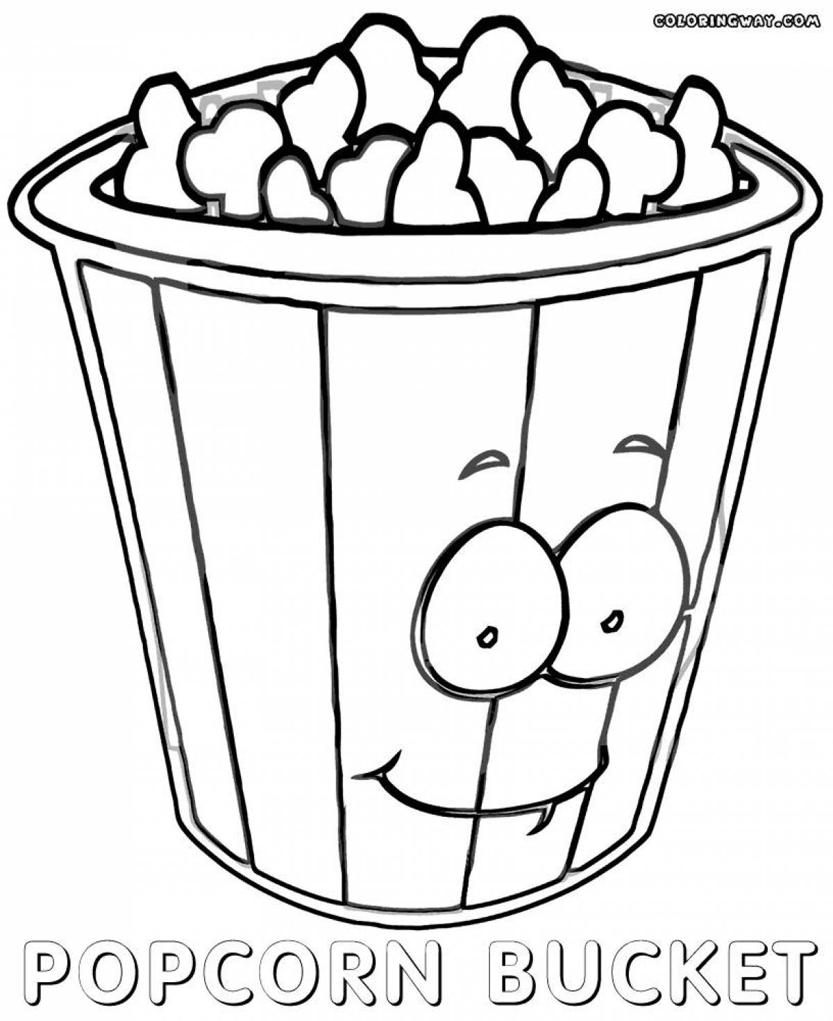 Salted popcorn coloring page