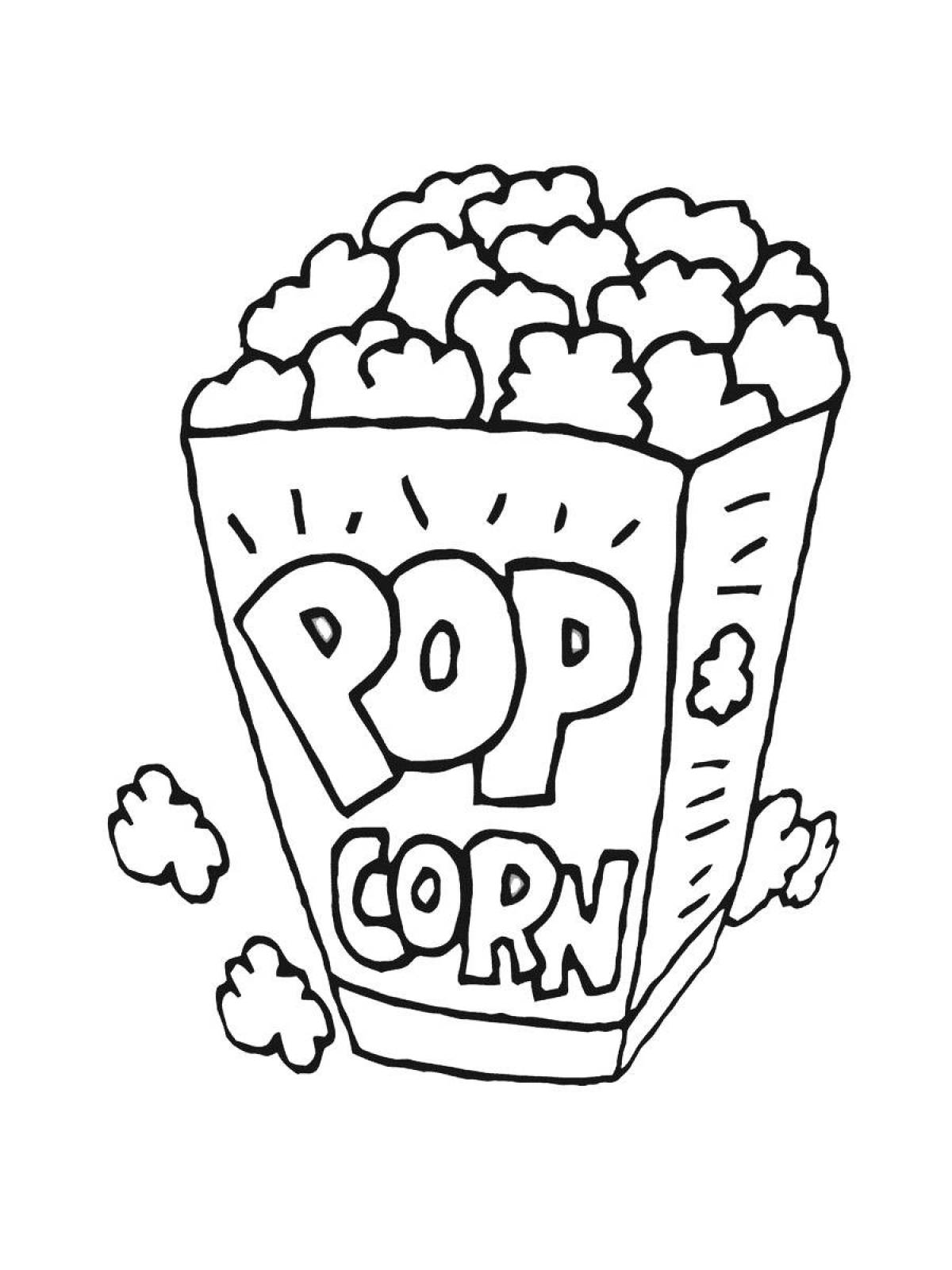 Nutritious popcorn coloring page