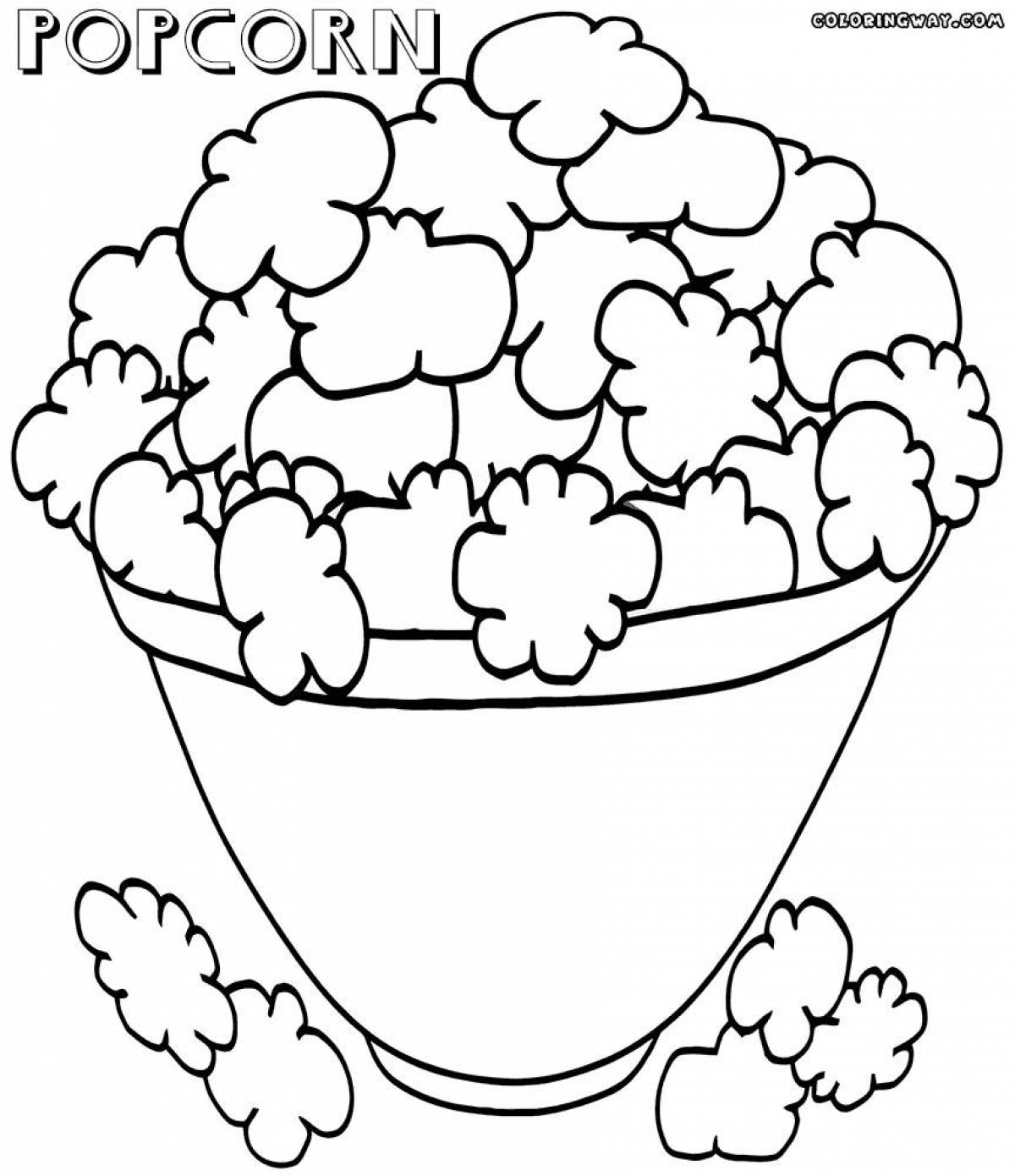 Coloring fragrant popcorn