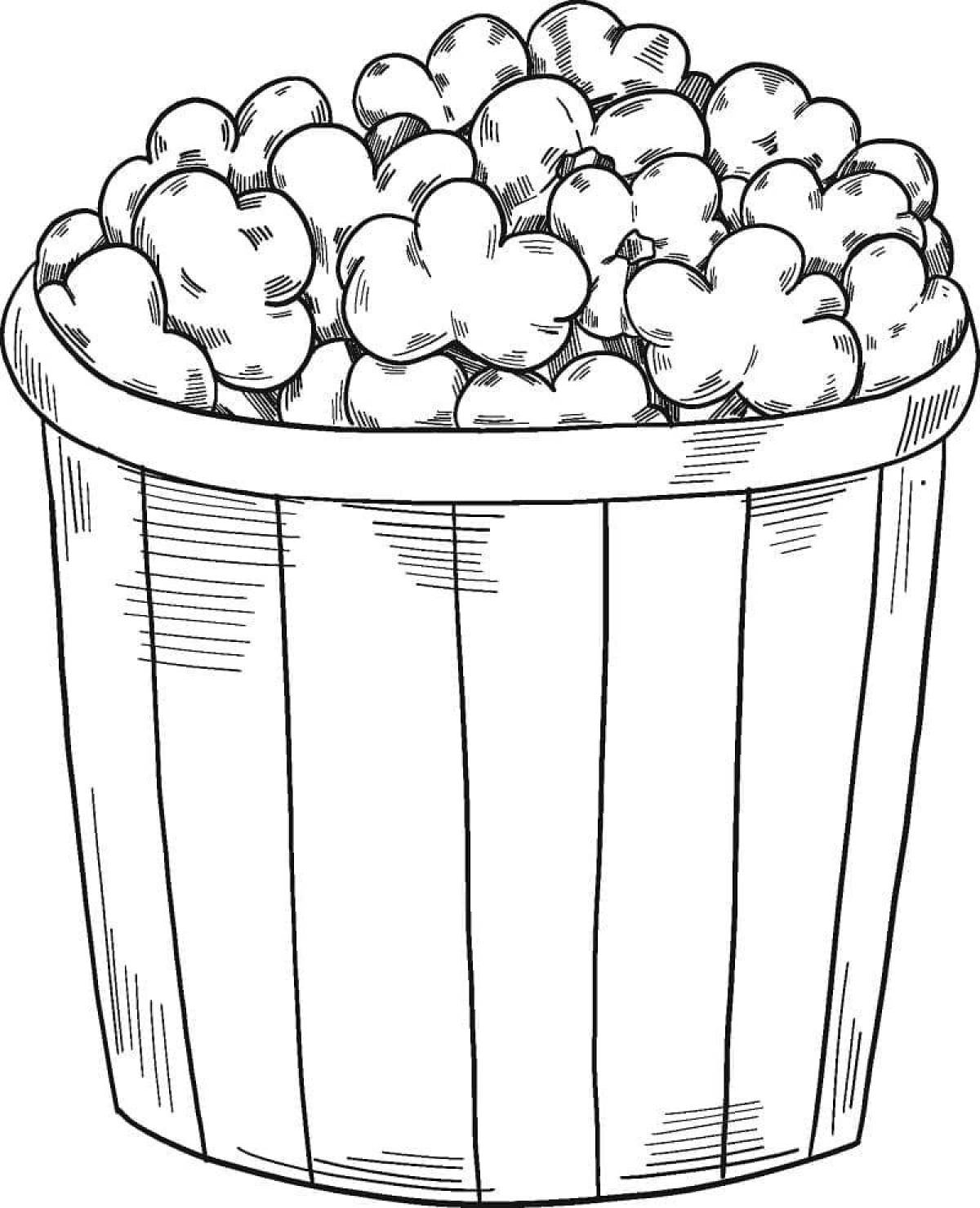 Useful popcorn coloring page