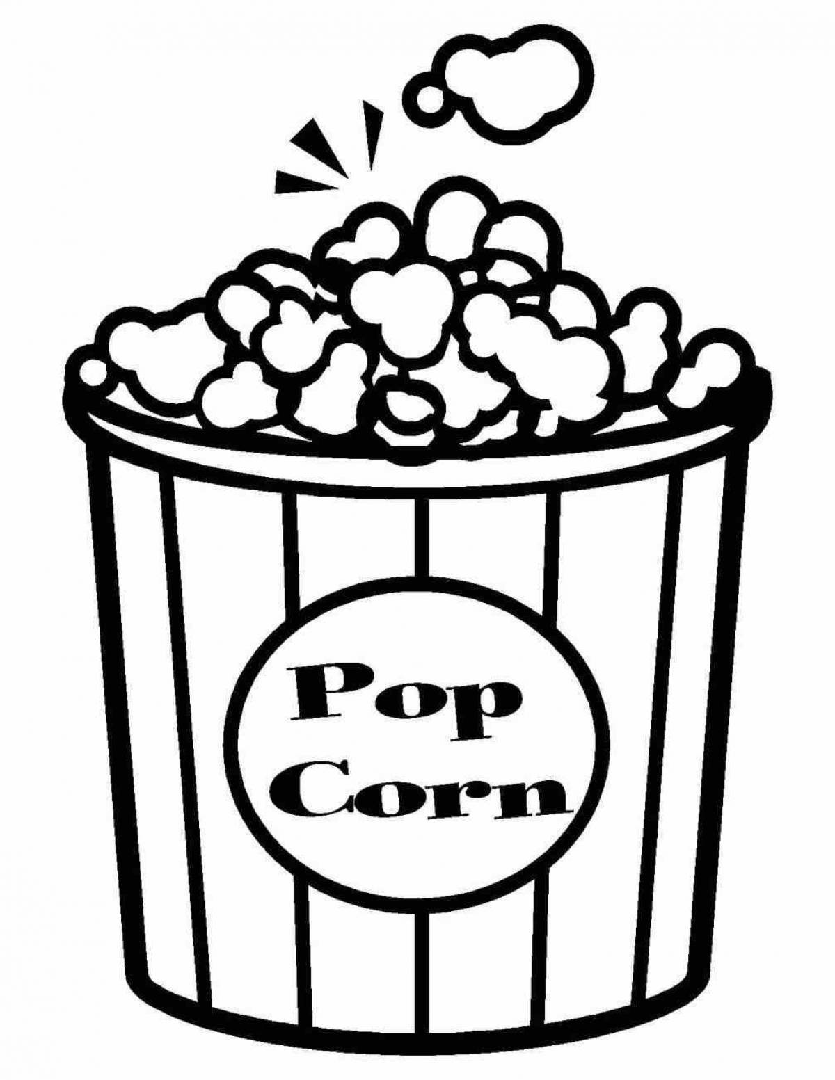 Nut popcorn coloring page