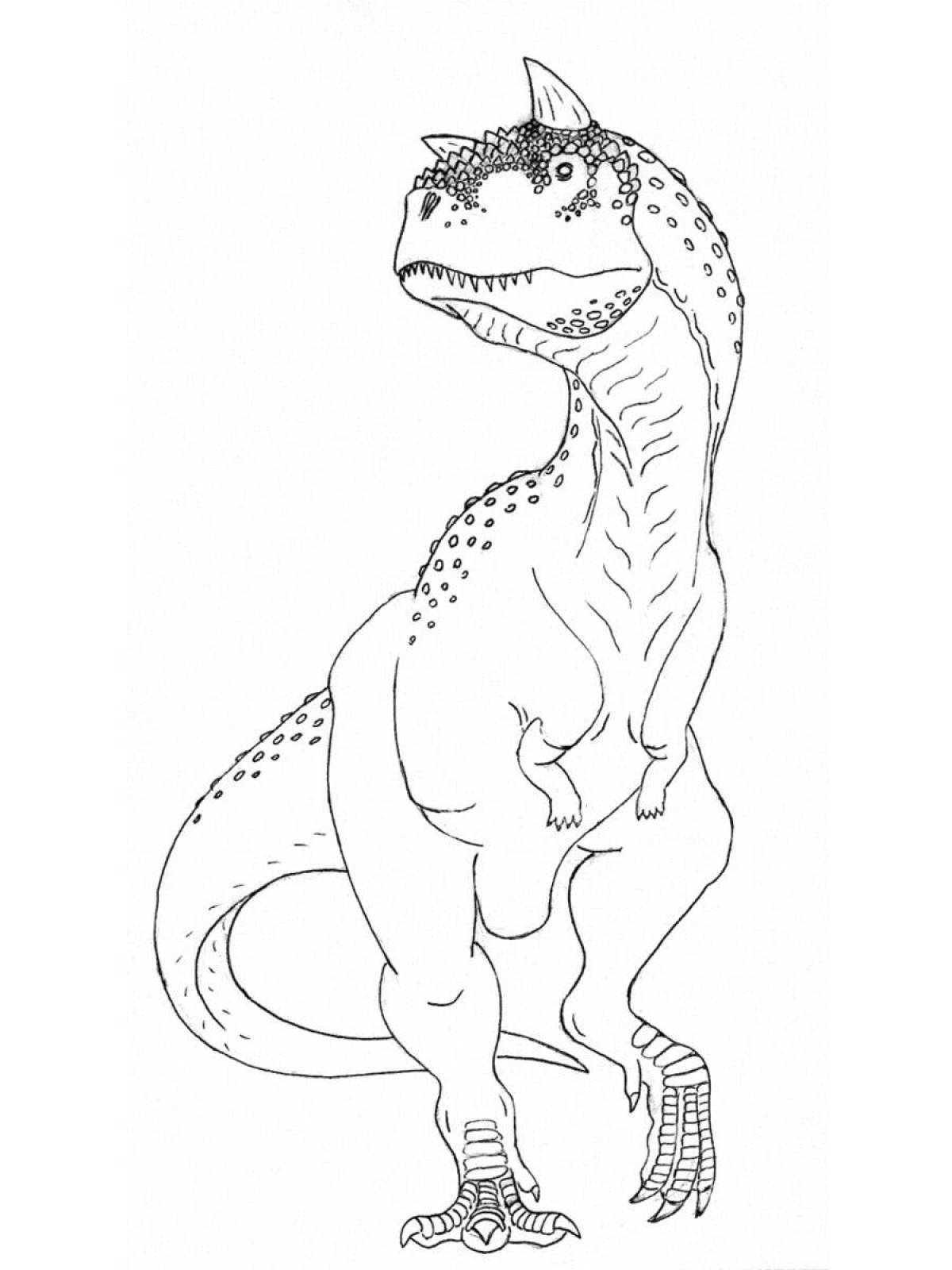 Coloring page magnificent carnotaurus