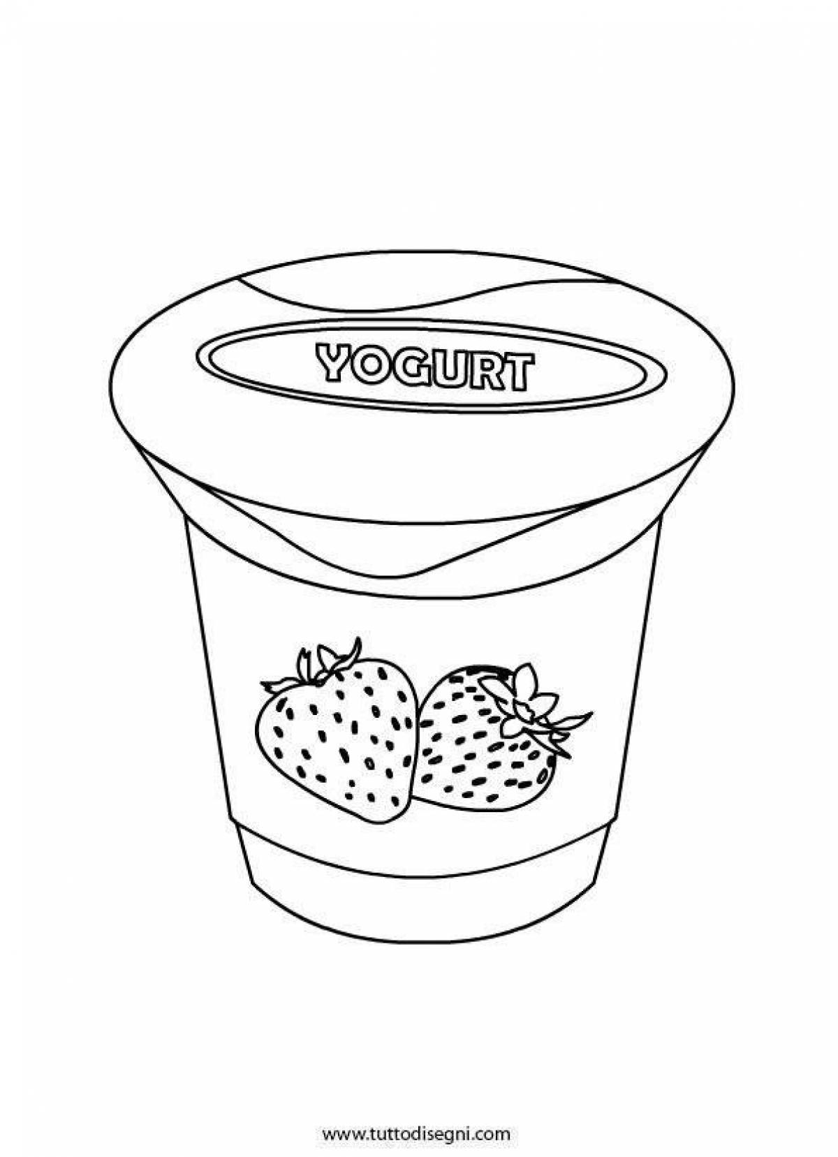 Раскраска йогурт