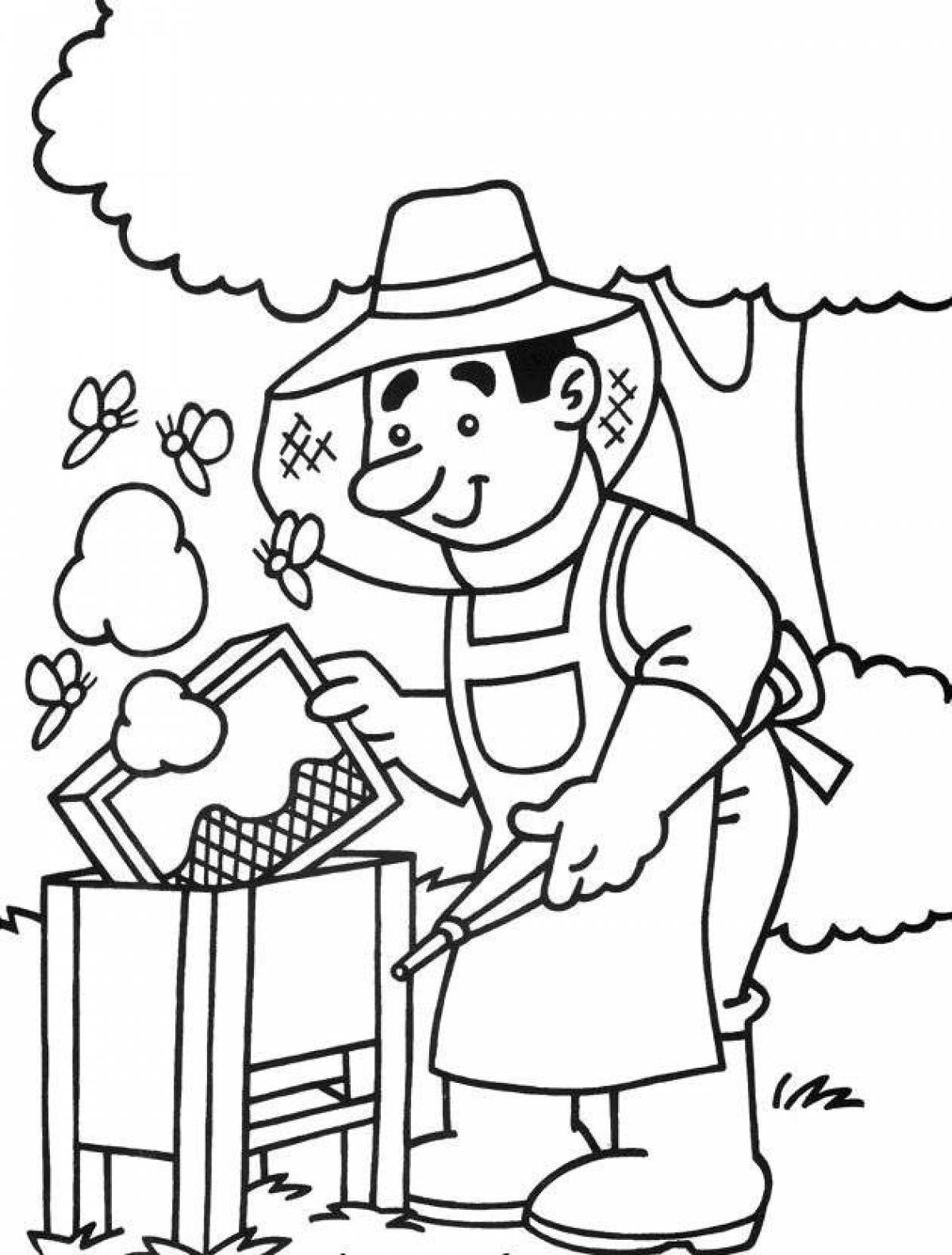 Crazy profession coloring book for kids 7 years old