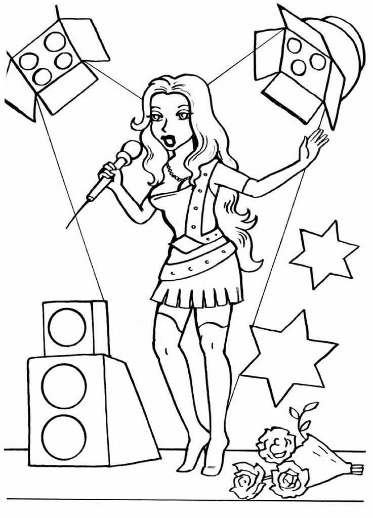 Color-dependent coloring of professions for children 7 years old