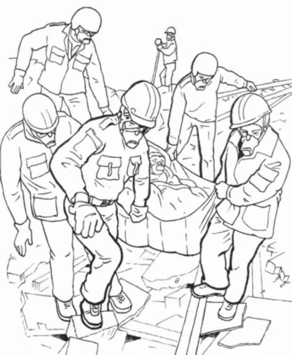 Coloring funny Ministry of Emergency Situations