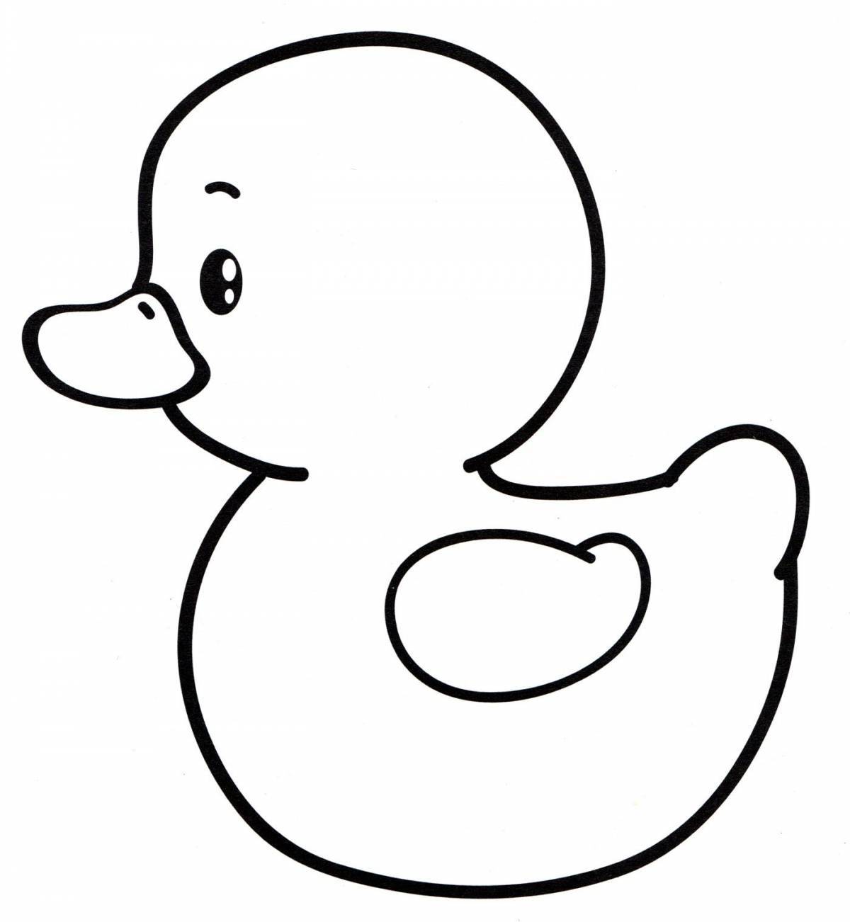 Joyful duck coloring for kids