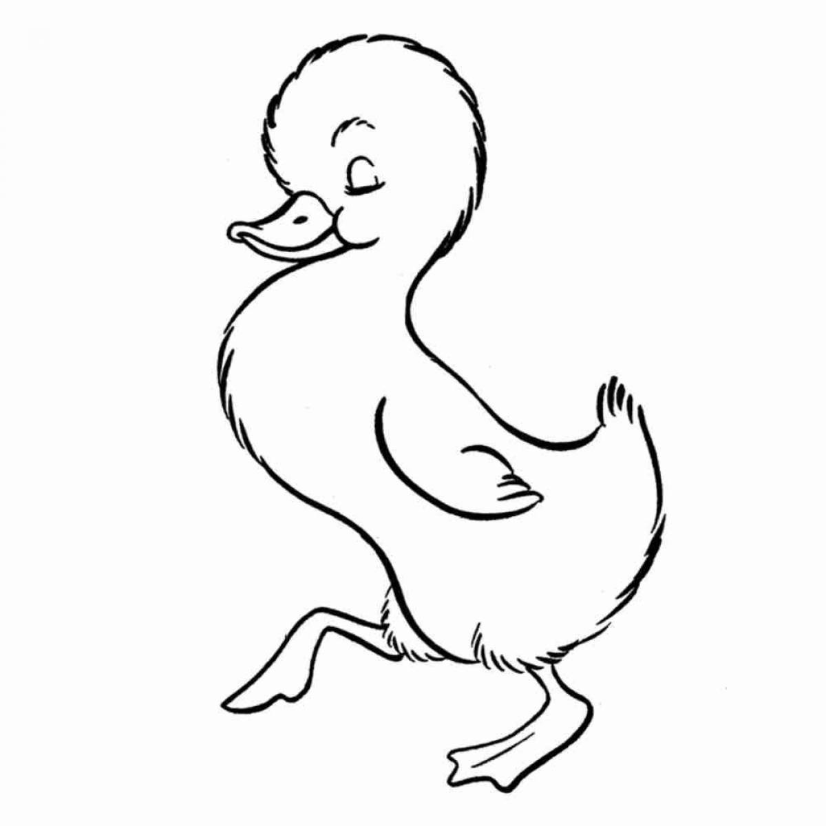 Rampant duck coloring book for kids