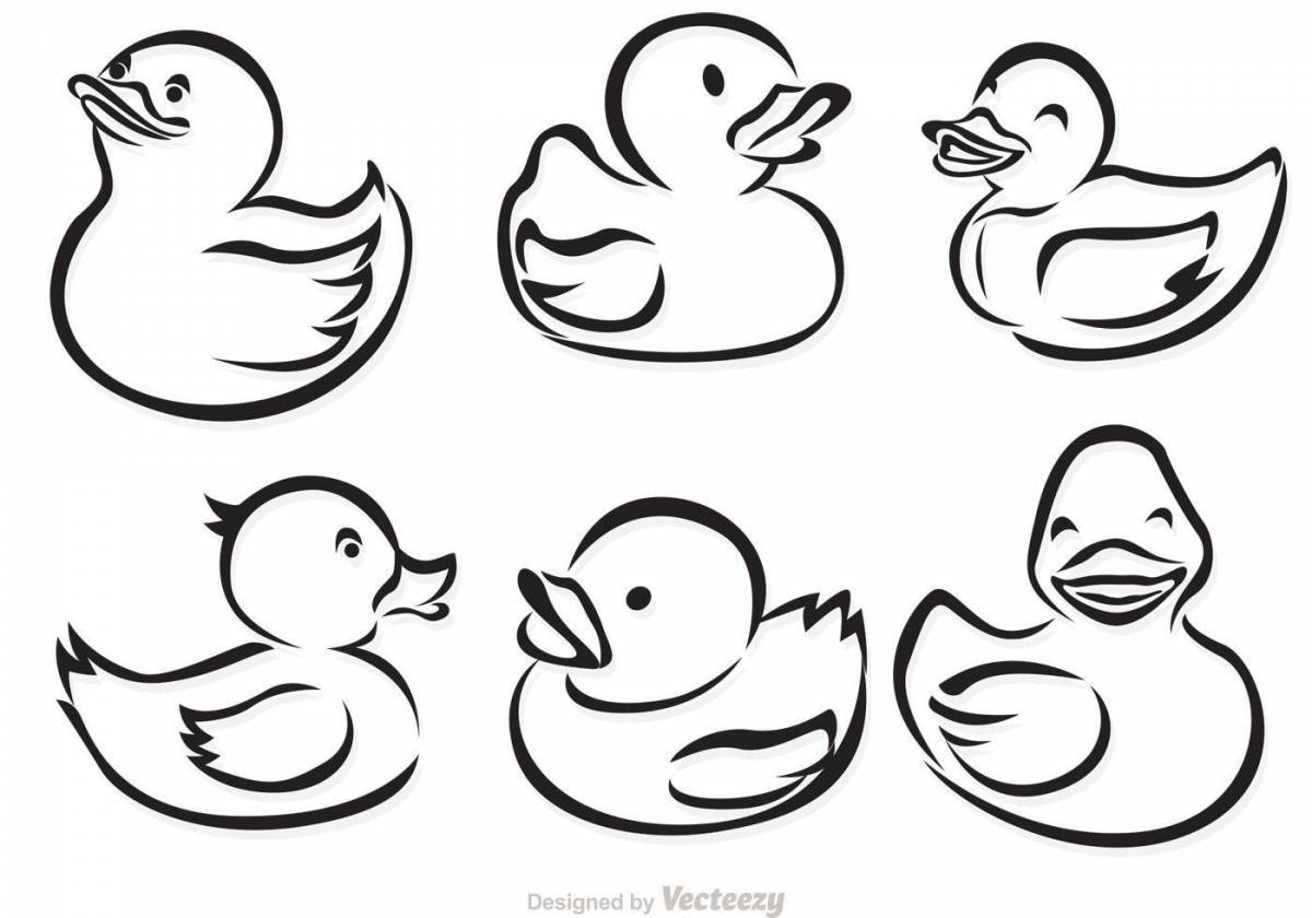 A wonderful duck coloring for children