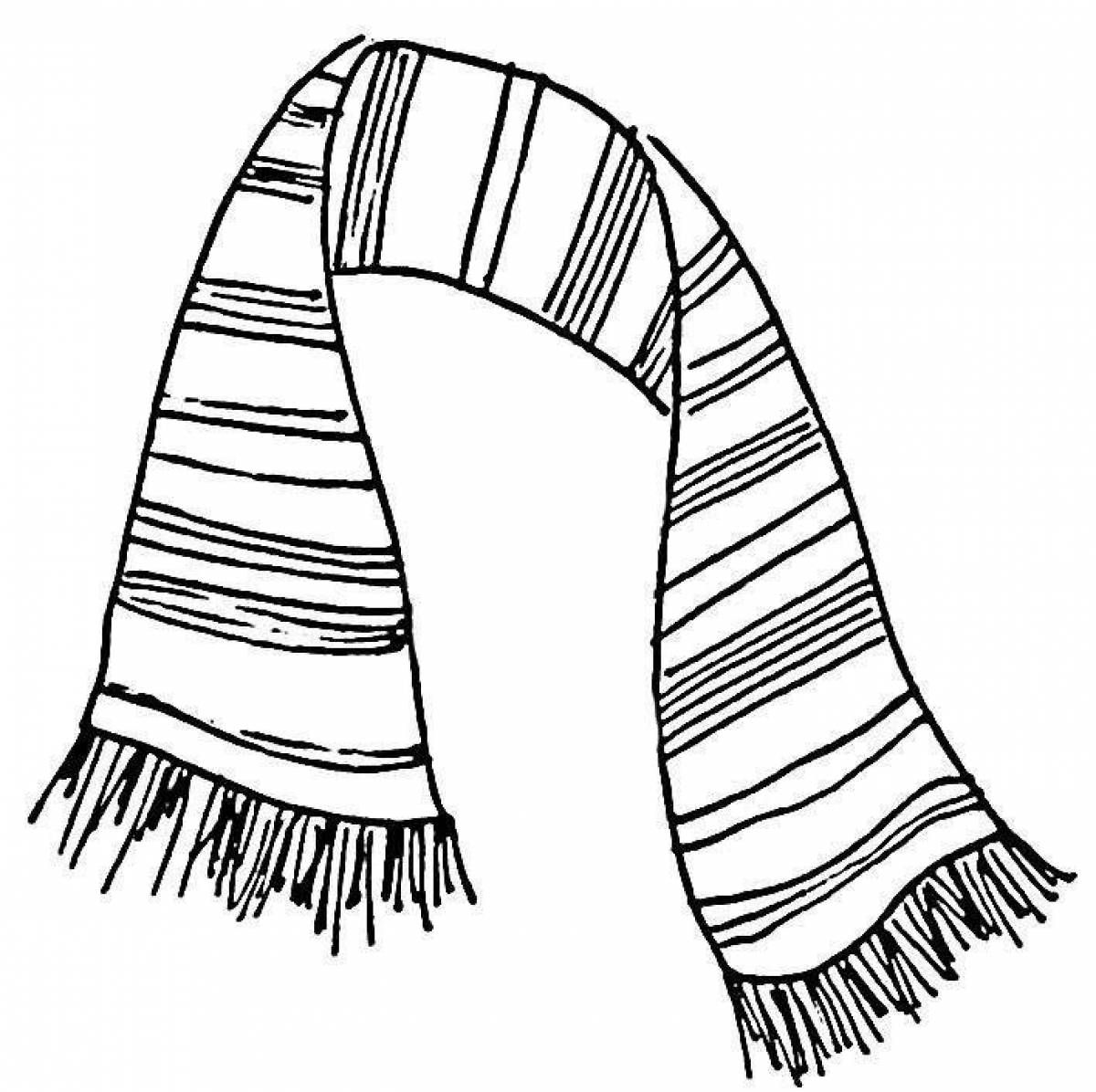 Раскраска волшебный шарф для детей