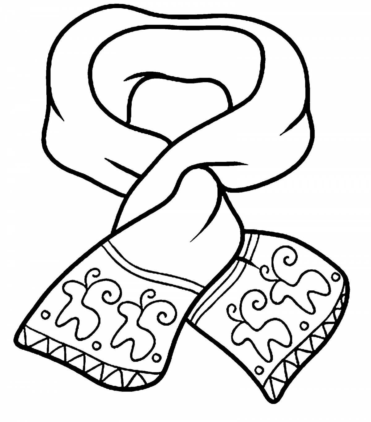 Live scarf coloring page for kids