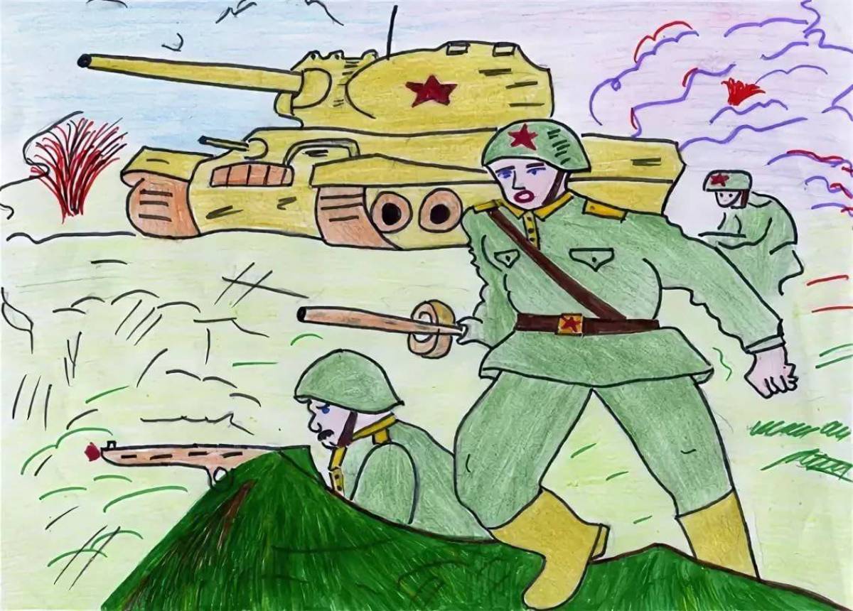 Illustrative battle of Stalingrad for schoolchildren