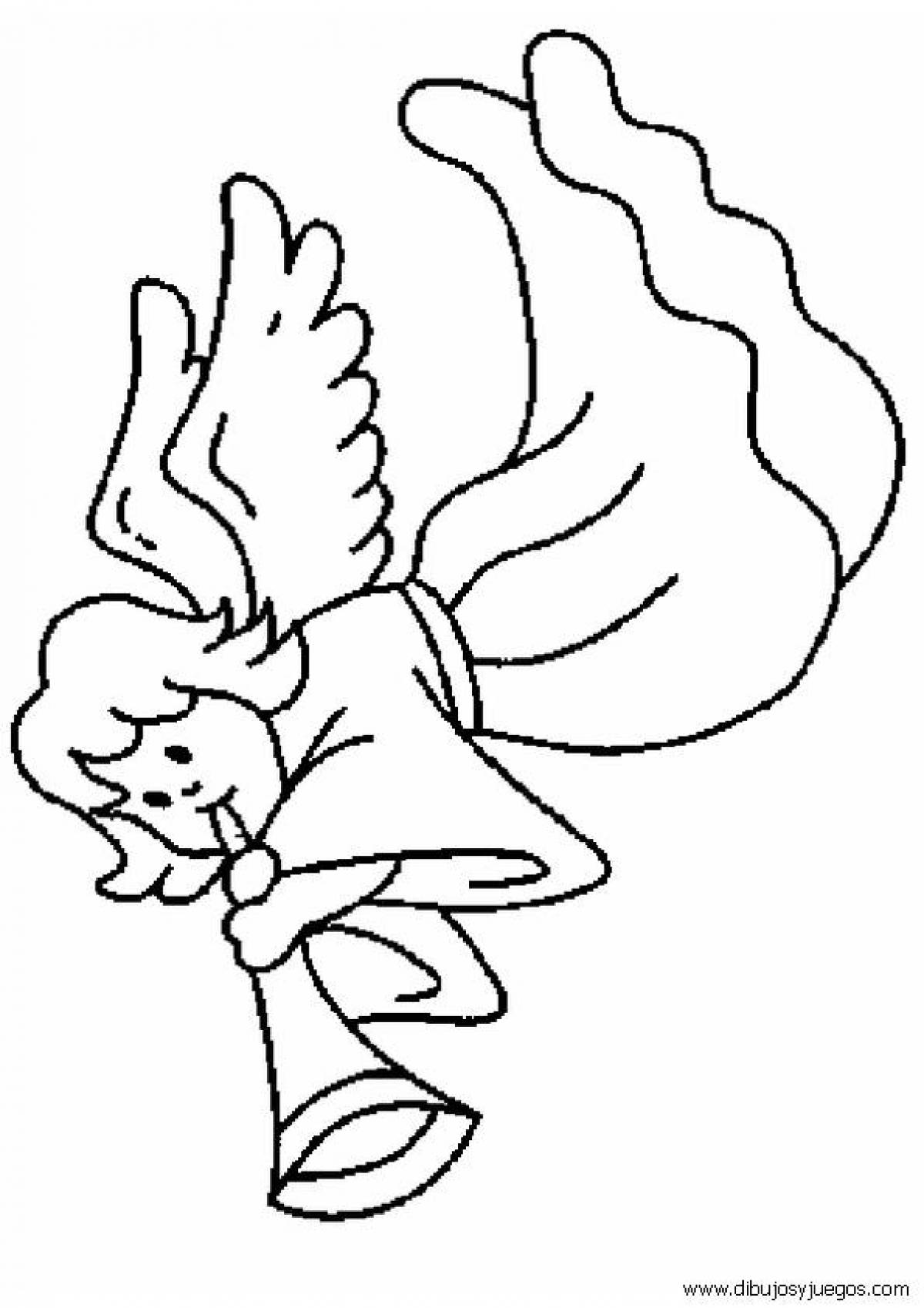 Amazing angel with wings coloring book for kids