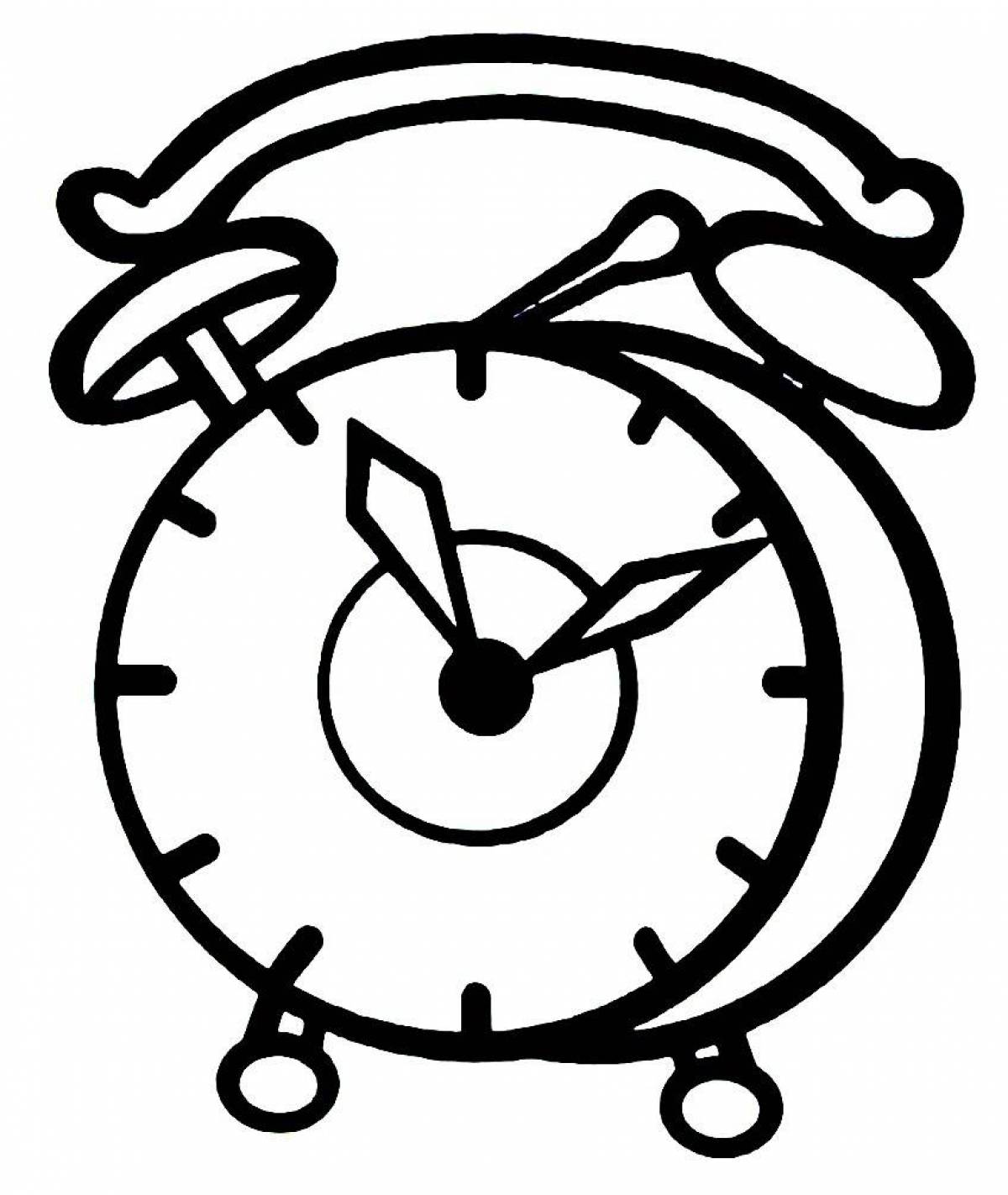 Fine alarm clock coloring page
